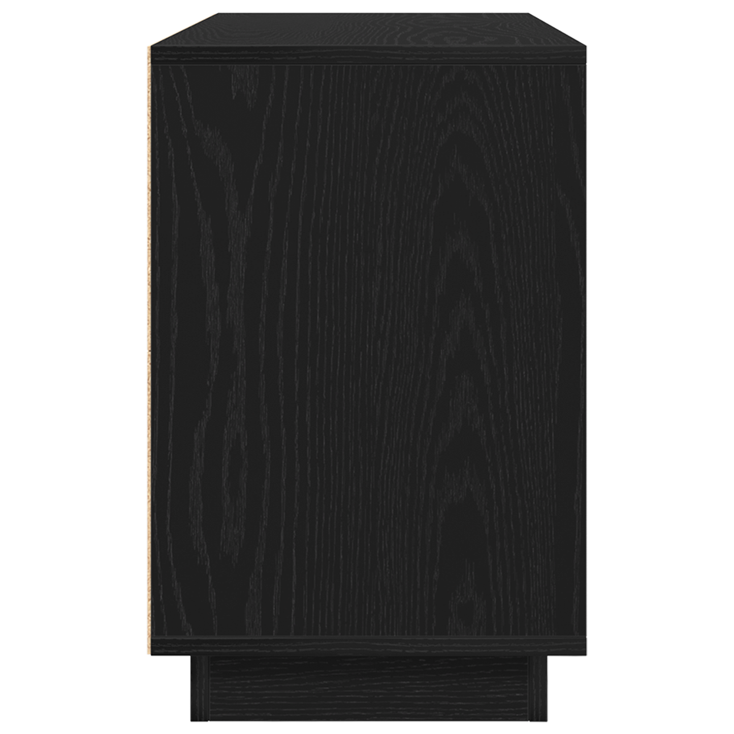 Skænk Sort Eg 102X35X55 Cm Konstrueret Træ