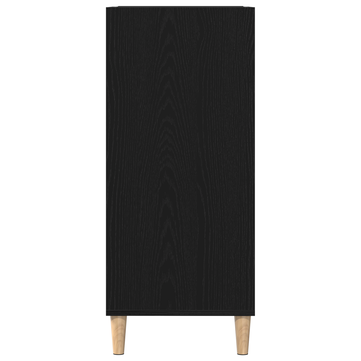 Record Cabinet Sort Eg 84,5X38X89 Cm Konstrueret Træ
