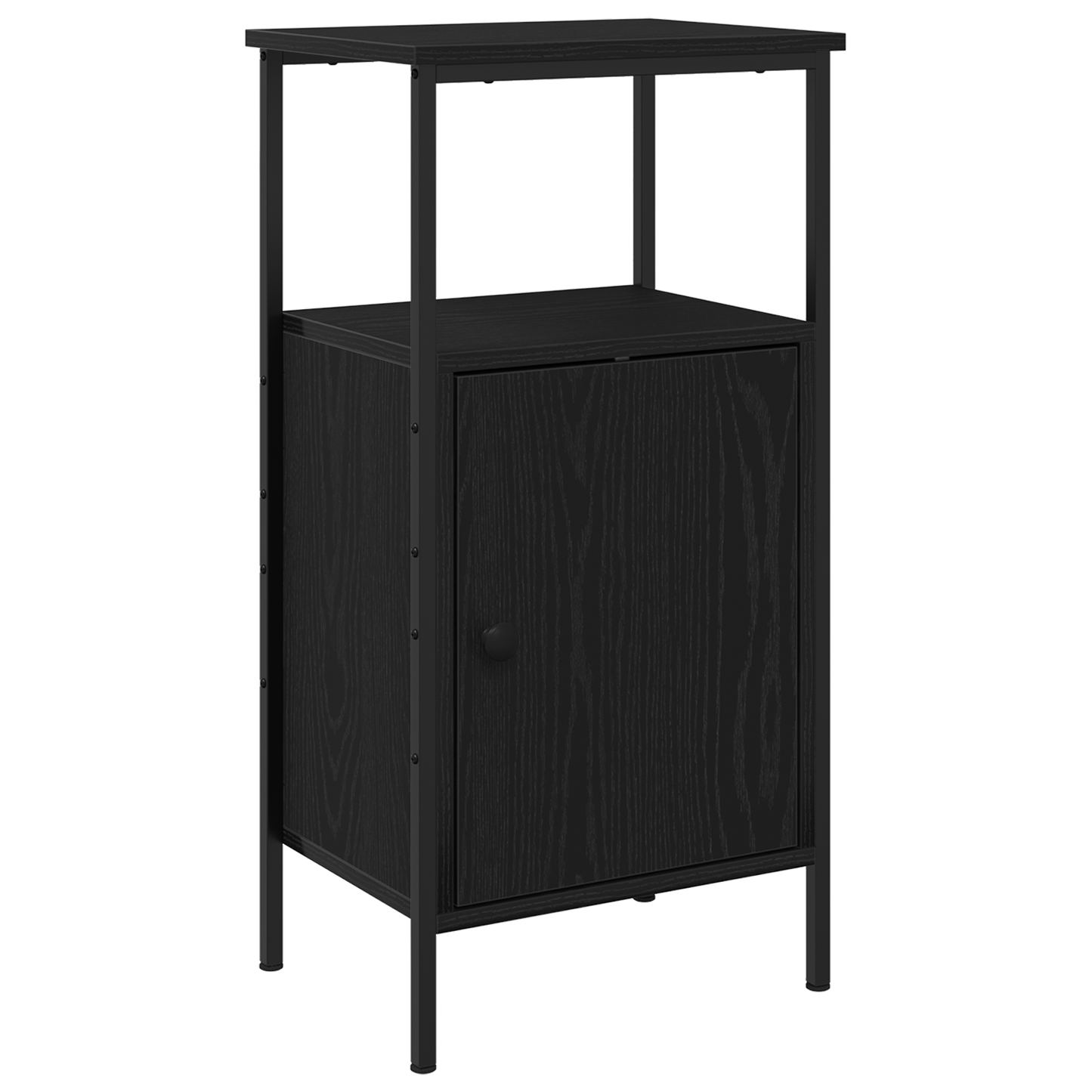 Sengeborde 2 Stk Sort Eg 41X31X80 Cm Ingeniørtræ