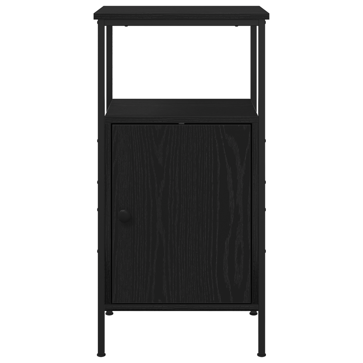 Sengeborde 2 Stk Sort Eg 41X31X80 Cm Ingeniørtræ