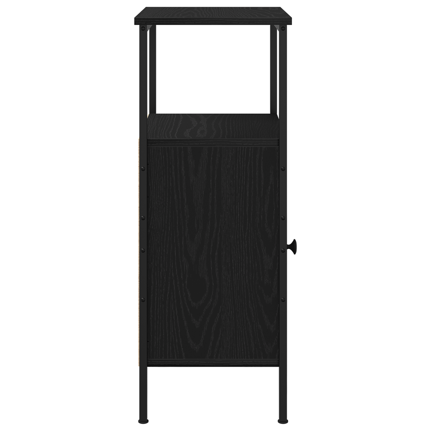 Sengeborde 2 Stk Sort Eg 41X31X80 Cm Ingeniørtræ