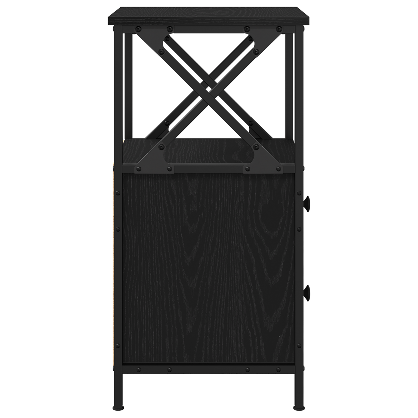 Sengebord I Sort Eg 34X35,5X70 Cm - Ingeniørtræ