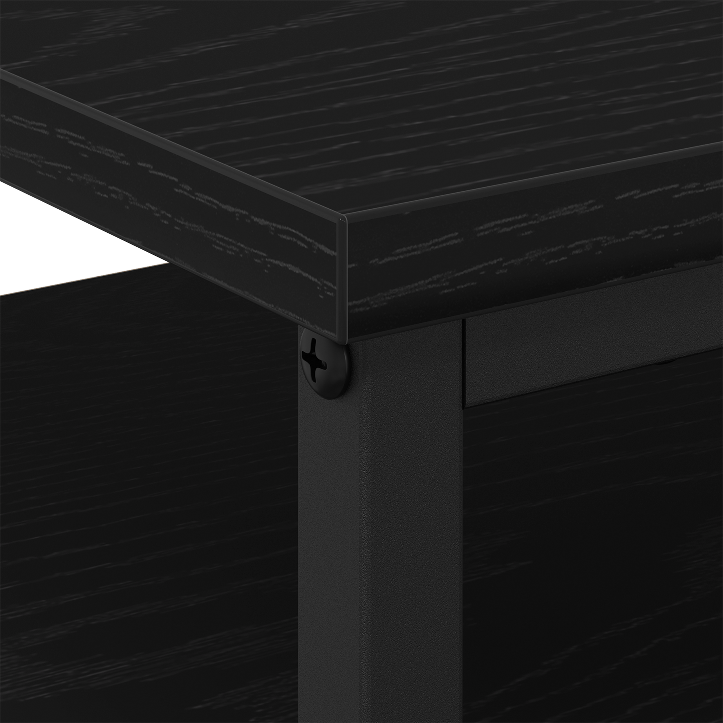 Sengebord Sort Eg 44X45X60 Cm Teknisk Træ Og Stål