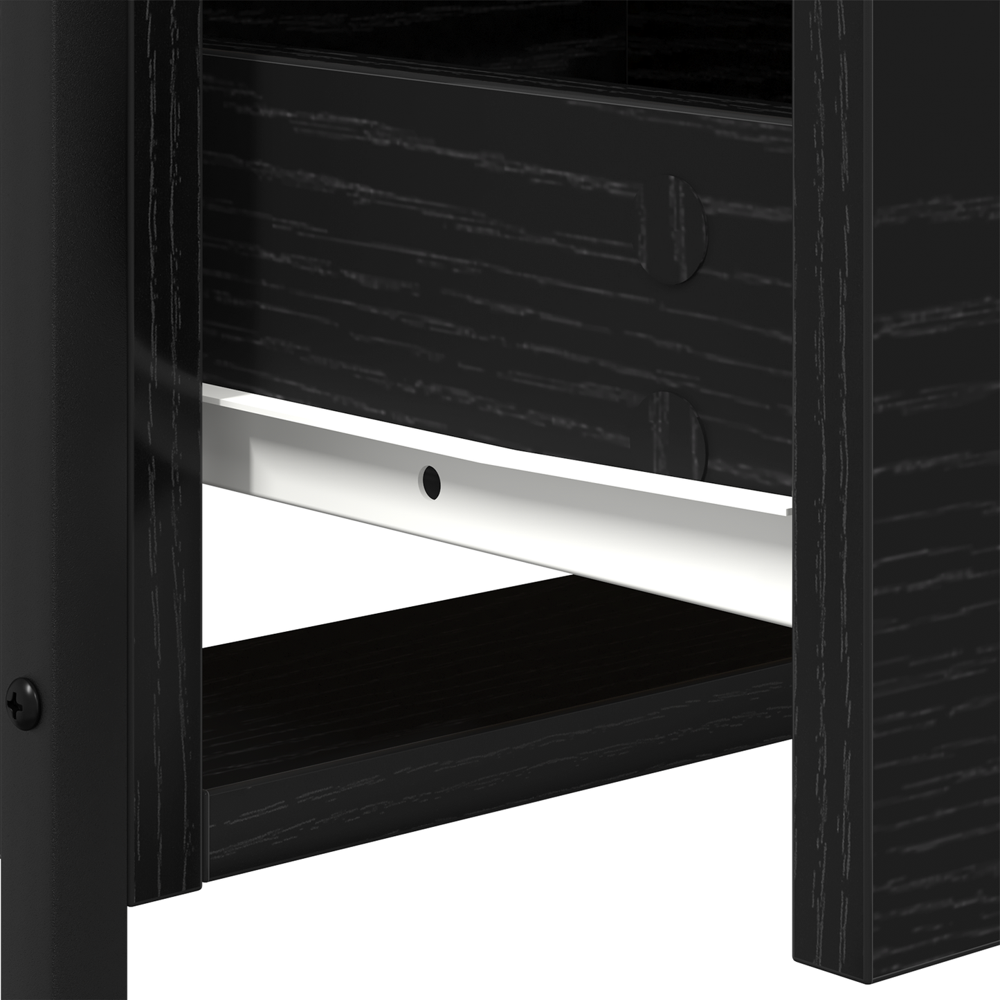 Sengebord Sort Eg 44X45X60 Cm Teknisk Træ Og Stål