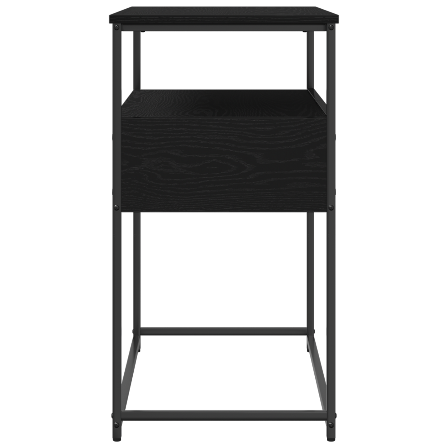 Consolebord Sort Eg 75X40X75 Cm Ingeniørtræ Og Stål