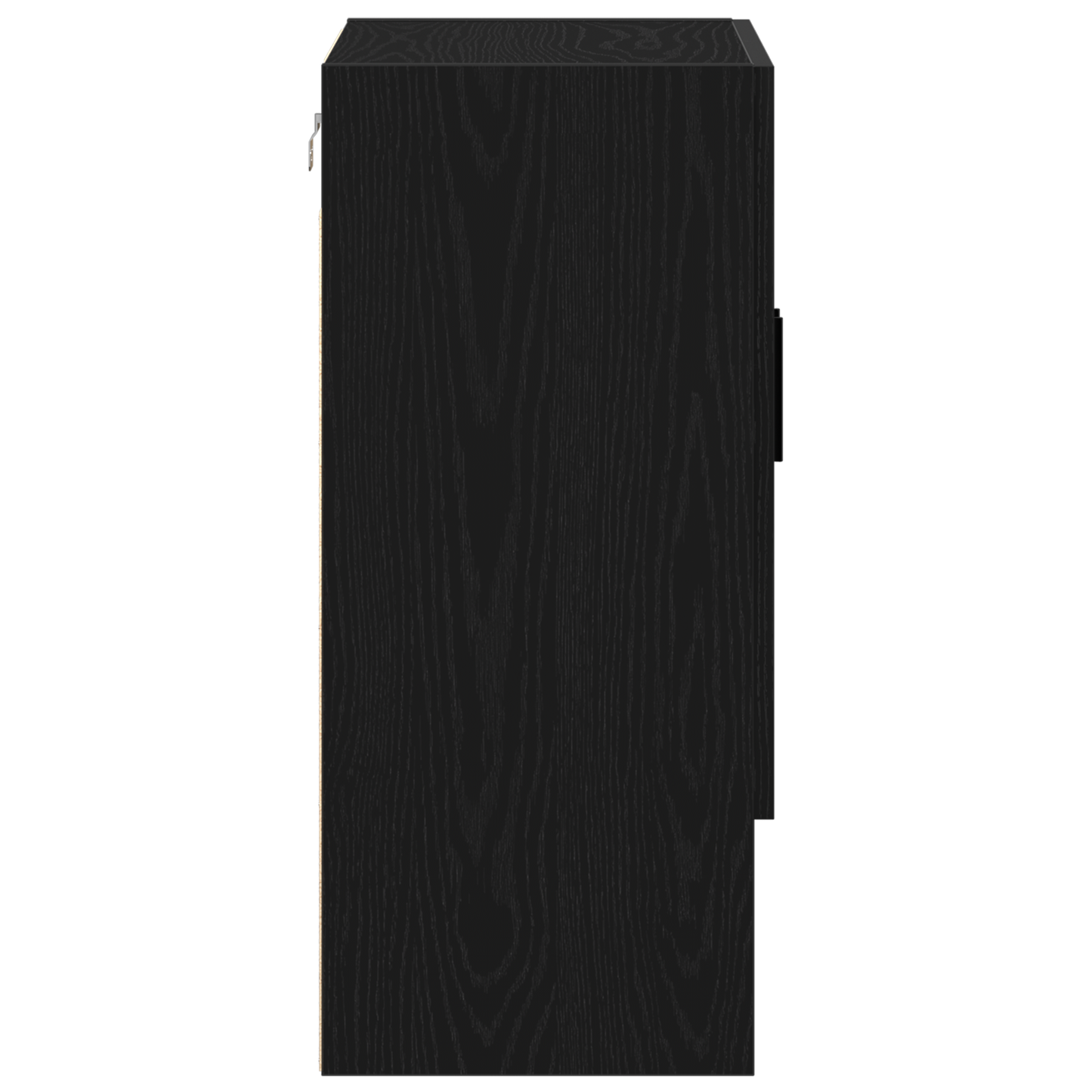 Vægreol Sort Eg 60X31X70 Cm Konstrueret Træ