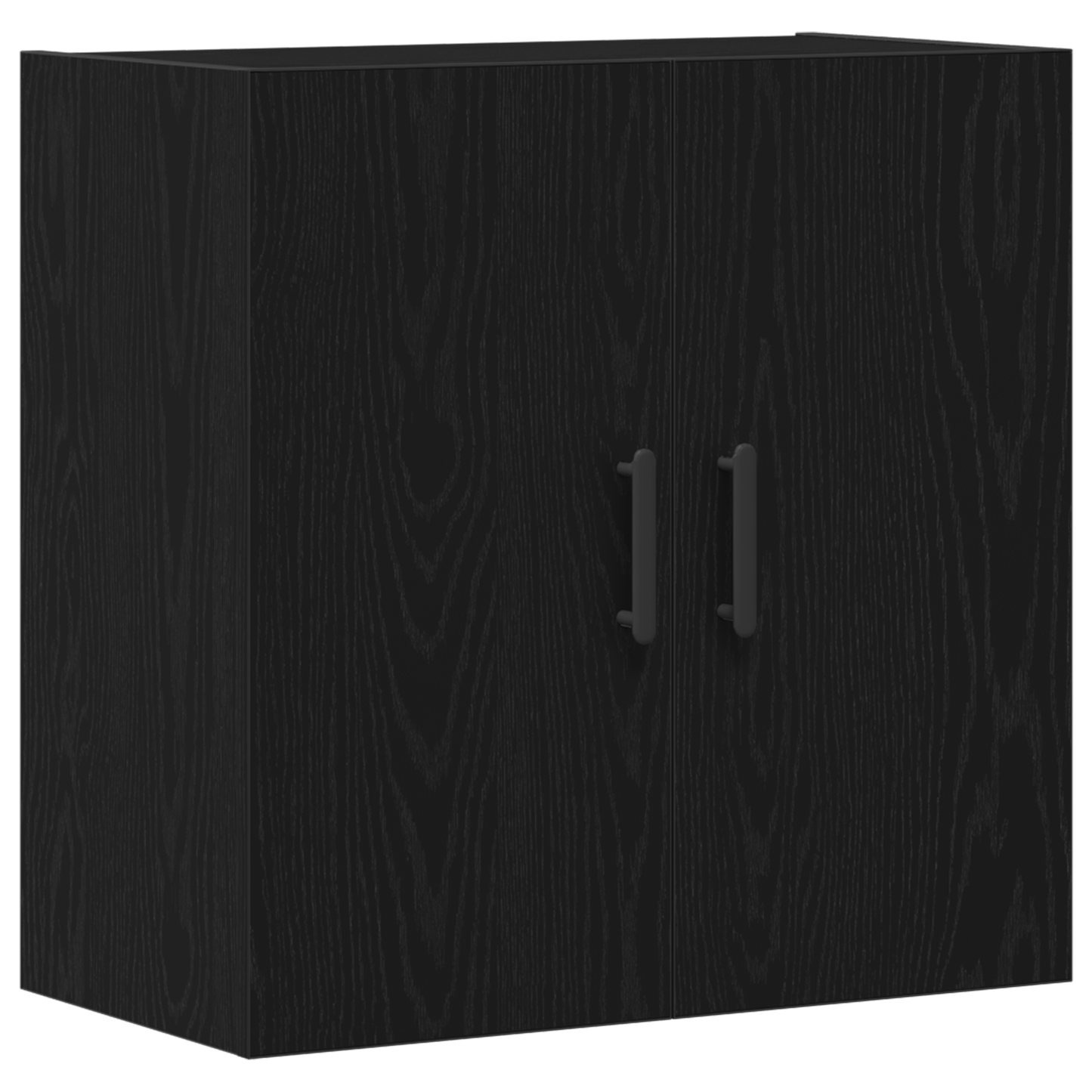 Væghylde Sort Eg 60X31X60 Cm Konstrueret Træ