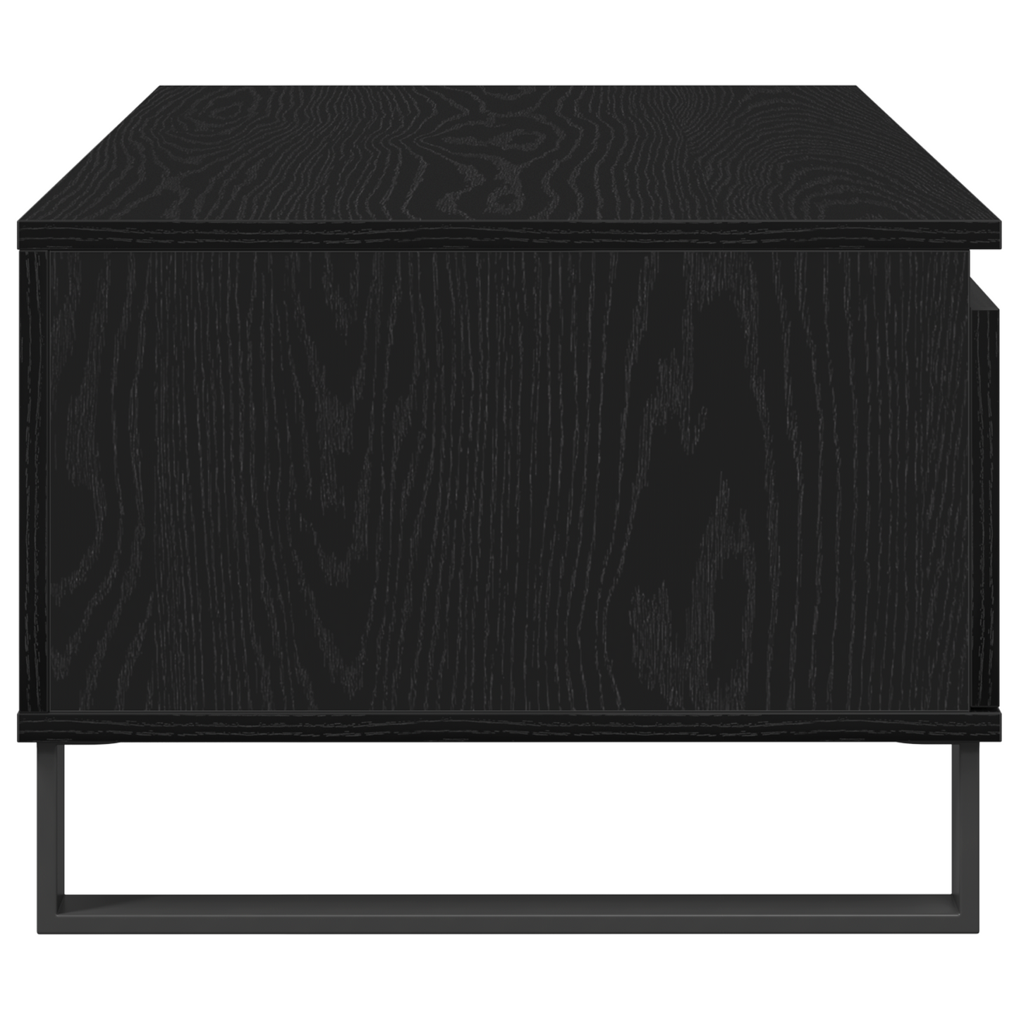Kaffebord Sort Egetræ 90X50X36,5 Cm Konstrueret Træ