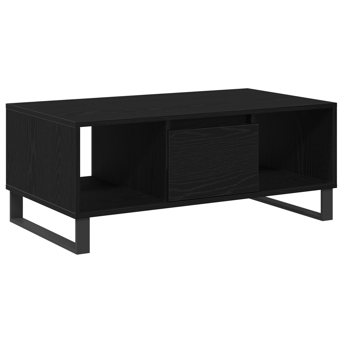 Kaffebord Sort Eg 90X50X36,5 Cm Konstrueret Træ
