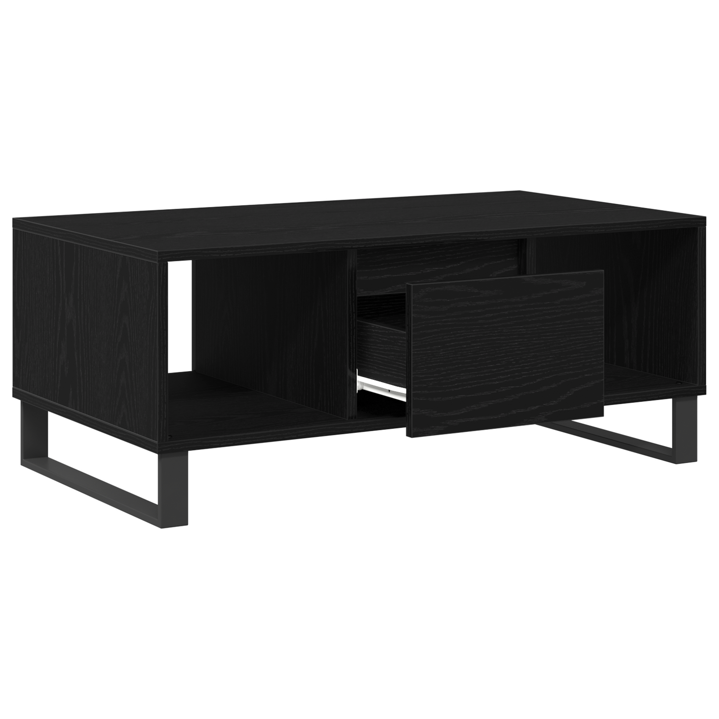 Kaffebord Sort Eg 90X50X36,5 Cm Konstrueret Træ