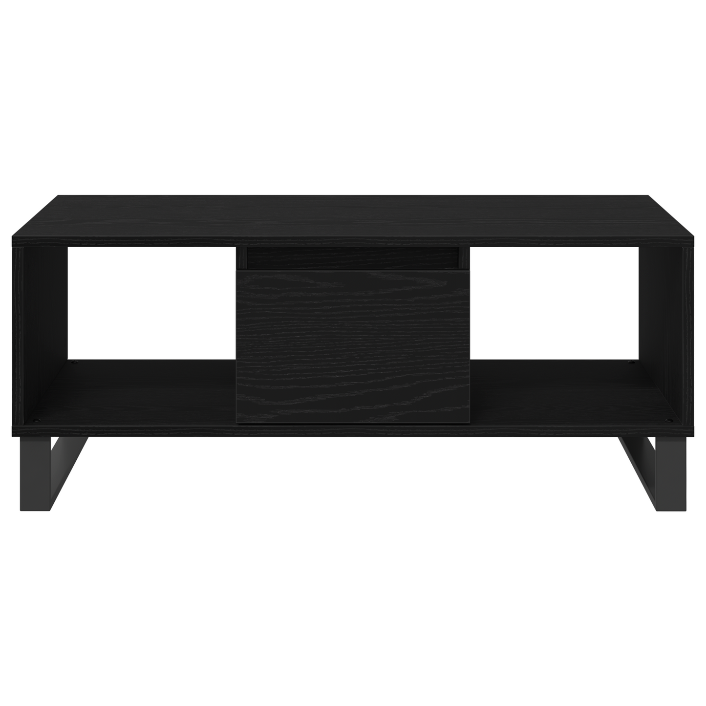 Kaffebord Sort Eg 90X50X36,5 Cm Konstrueret Træ
