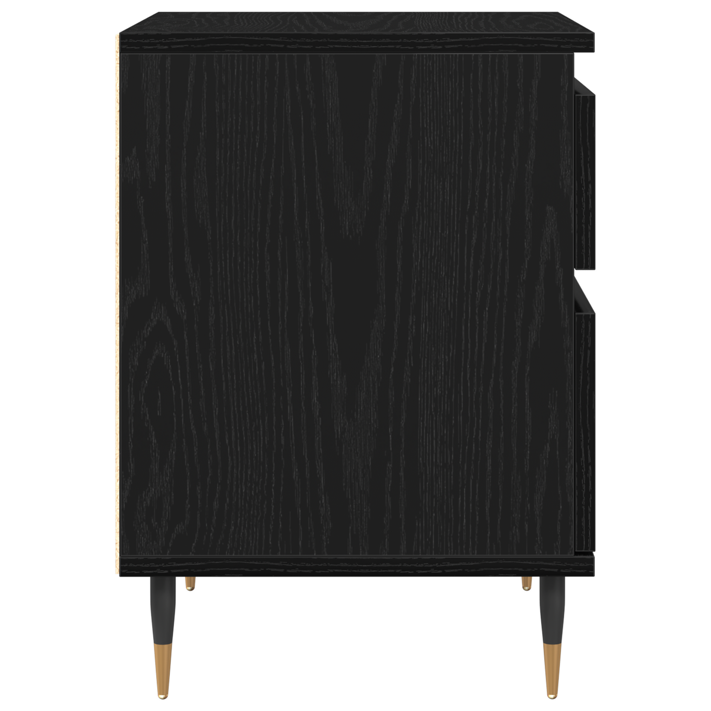 Sengebord Sort Eg 40X35X50 Cm Konstrueret Træ