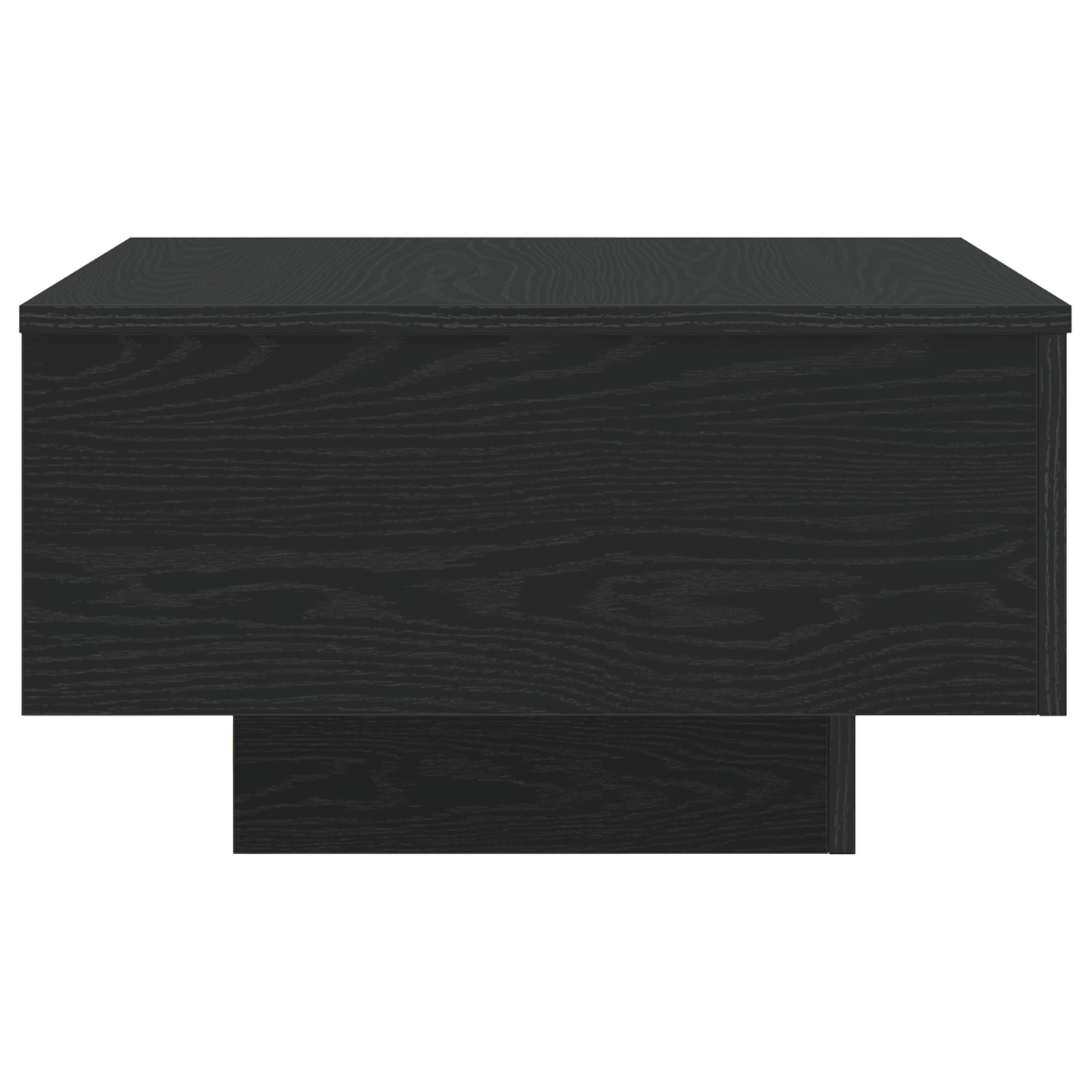 Sofabord Med Led-Lys Sort Eg 55X55X31 Cm
