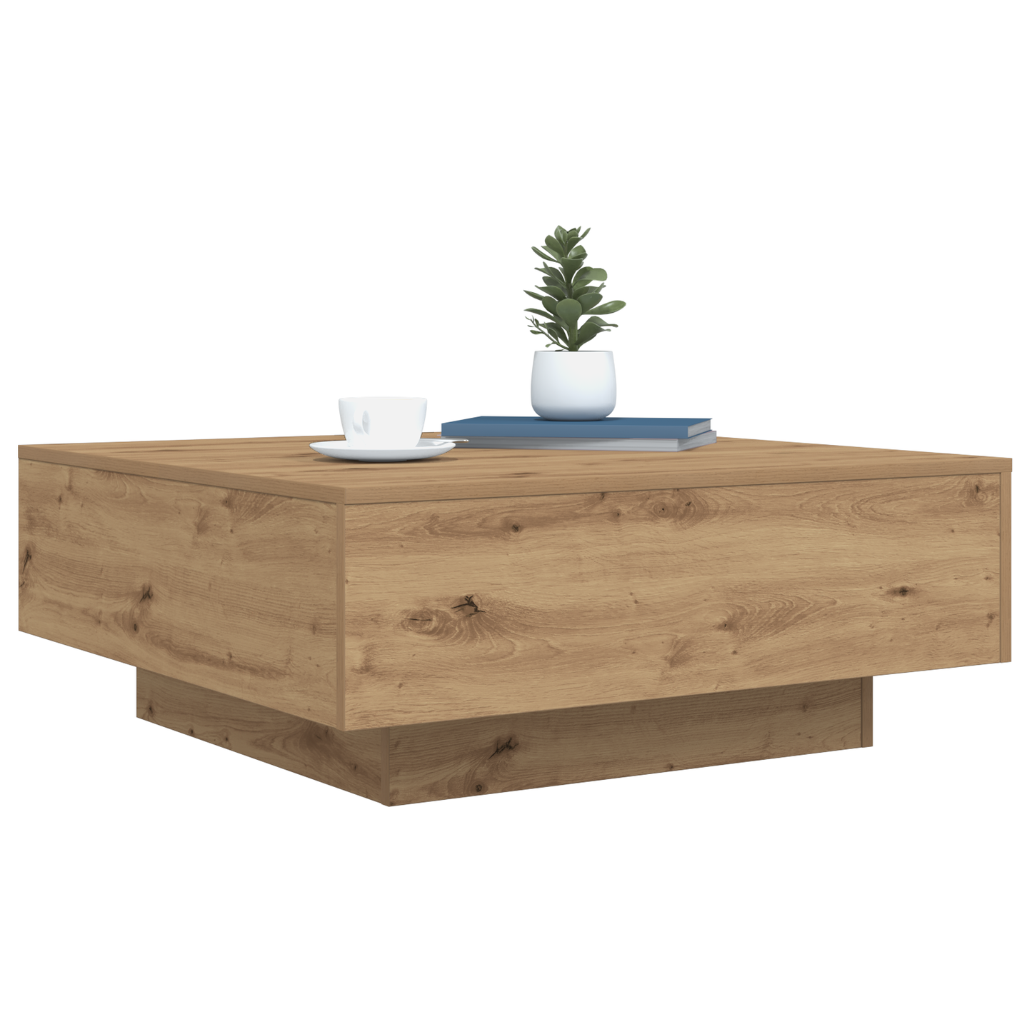 Sofabord Med Led-Lys Artisan Eg 80X80X31 Cm