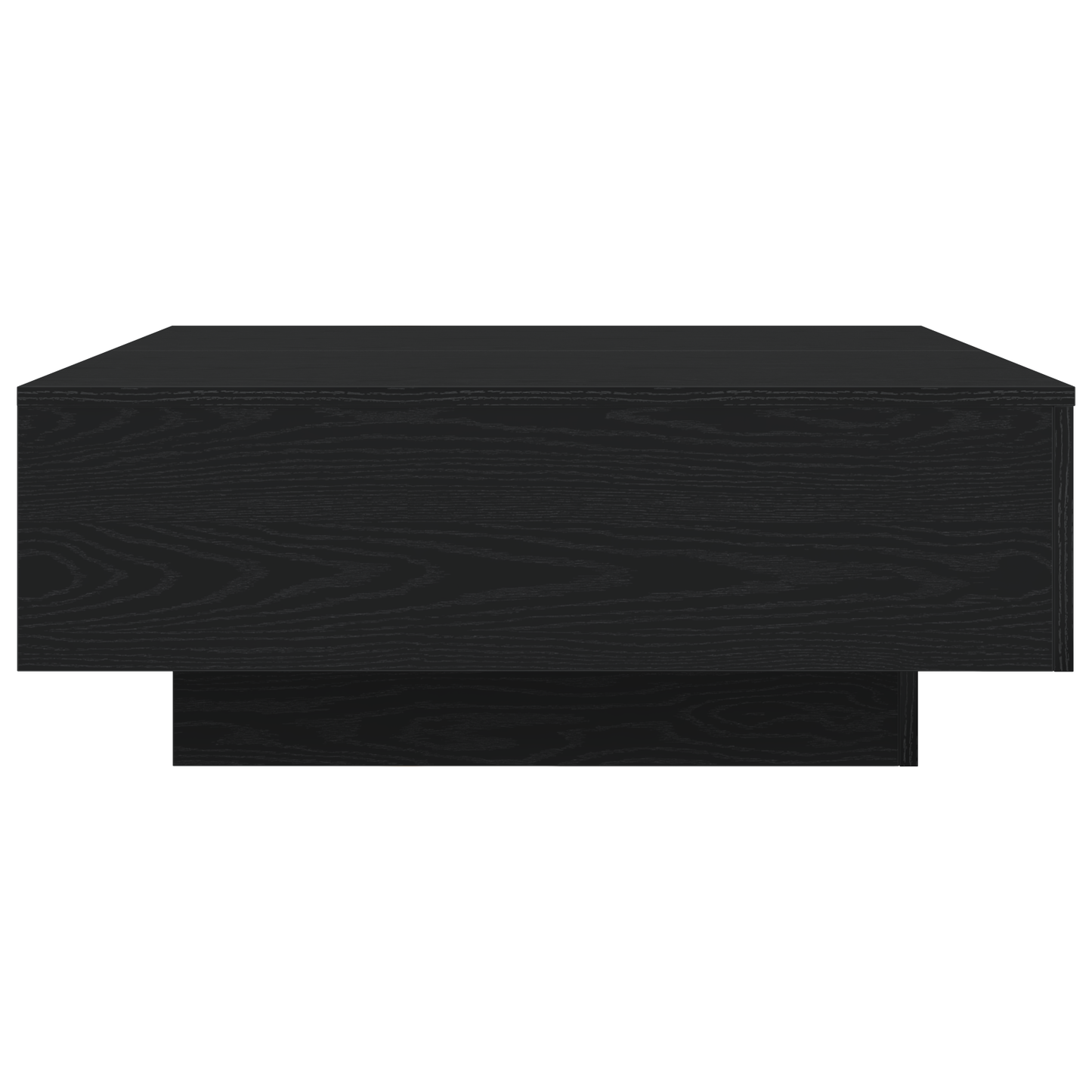 Sofabord Med Led-Lys Sort Eg 80X80X31 Cm