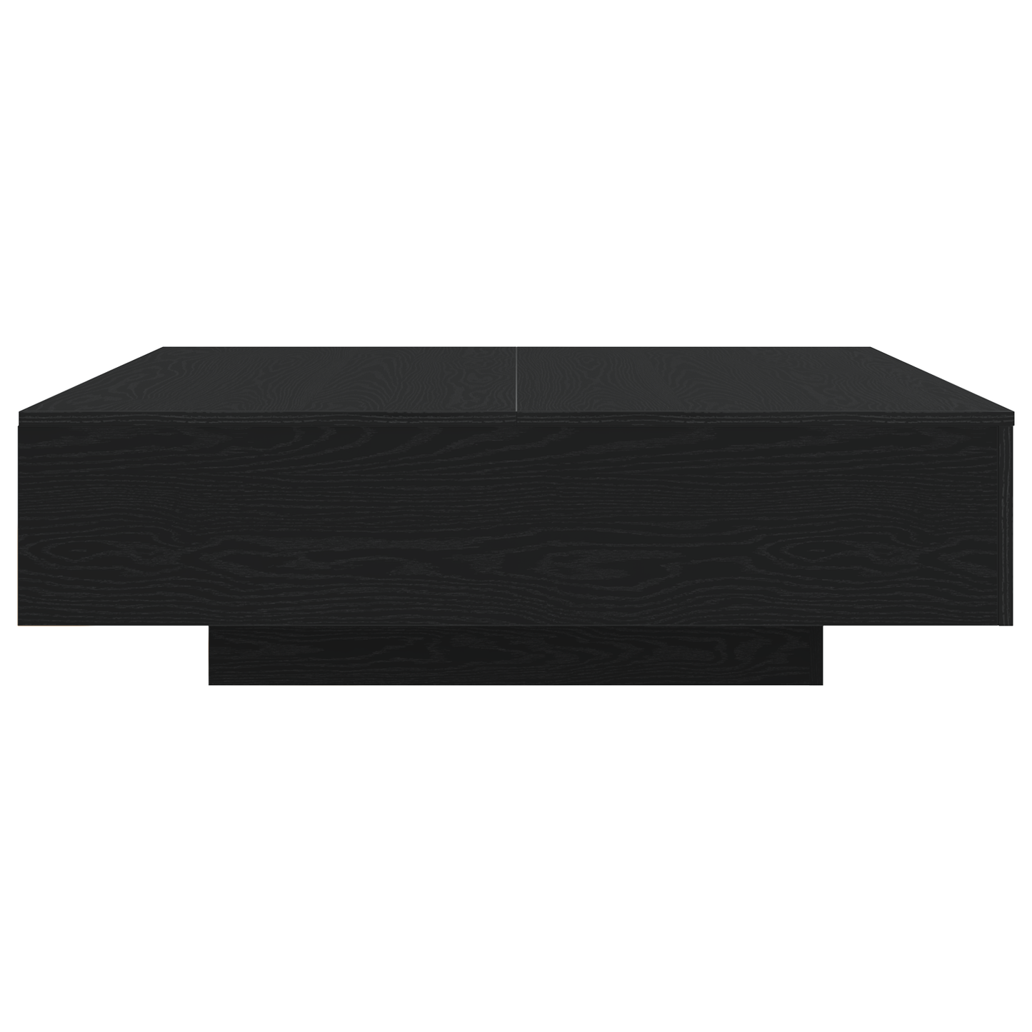Sofabord Med Led-Lys Sort Eg 100X100X31 Cm