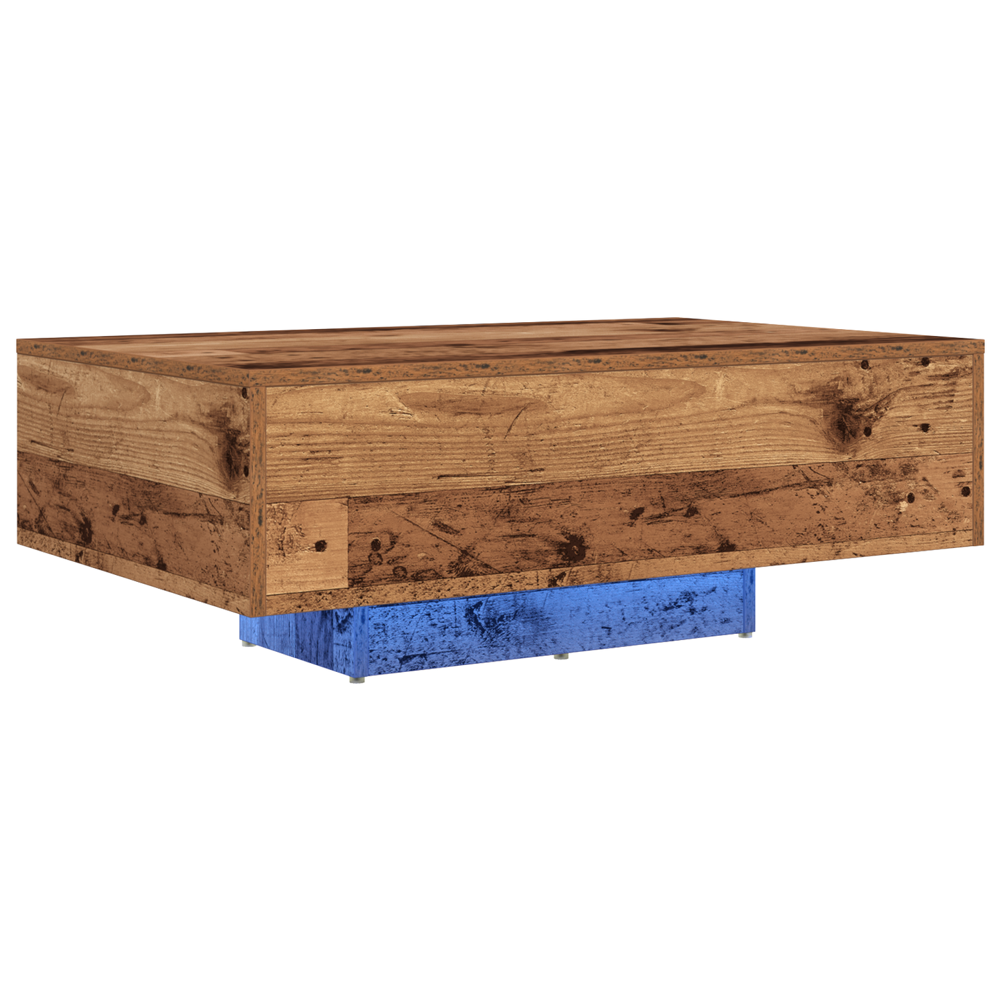Kaffebord Med Led-Lys Old Wood 85X55X31 Cm