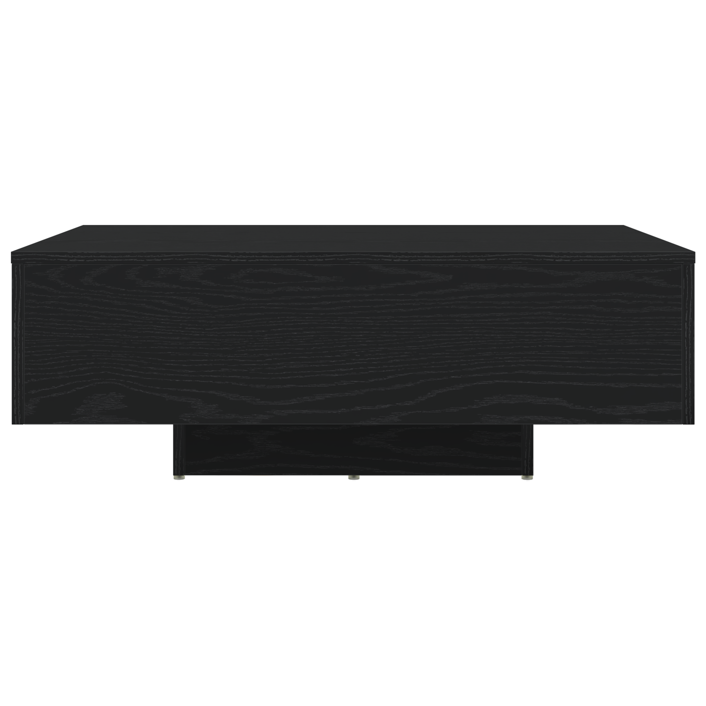 Kaffebord Med Led-Lys Sort Eg 85X55X31 Cm