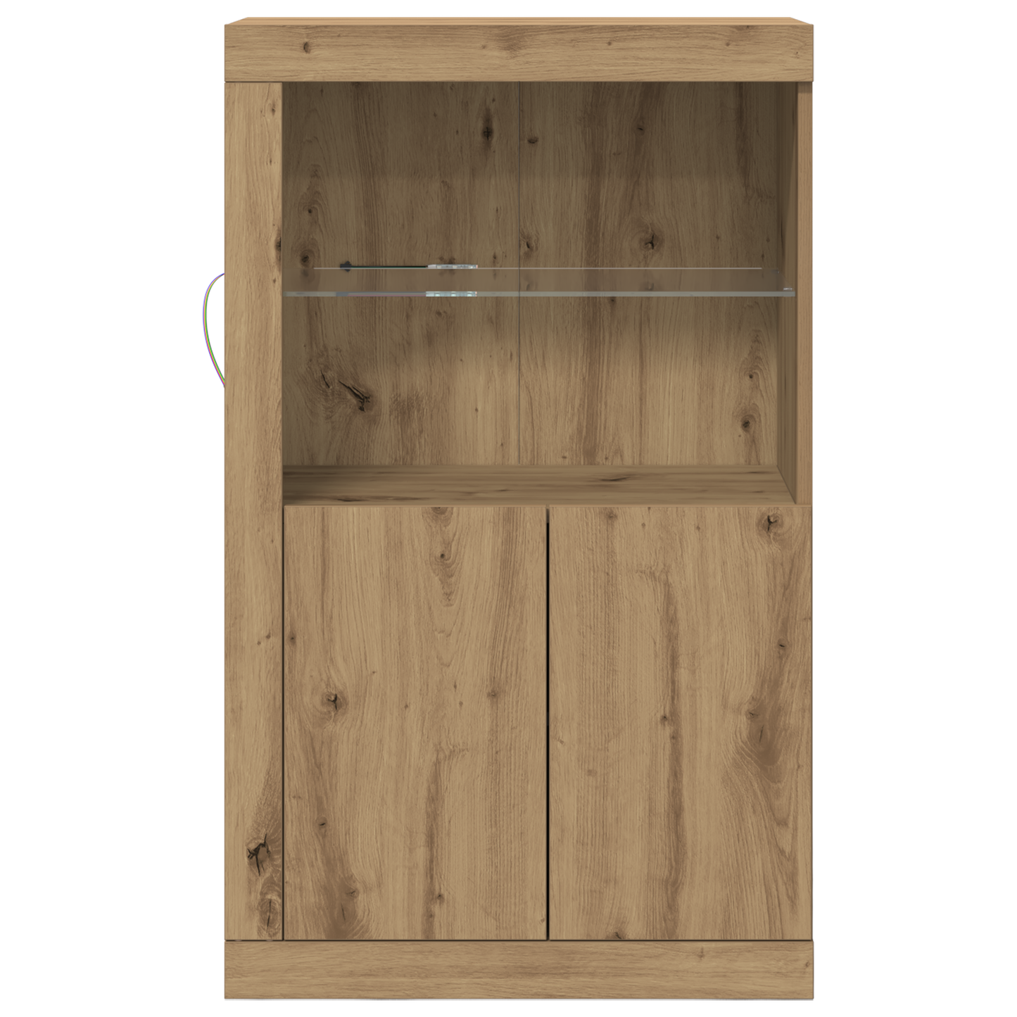 Sideboard Med Led Lys Artisan Eg 60,5X37X100 Cm