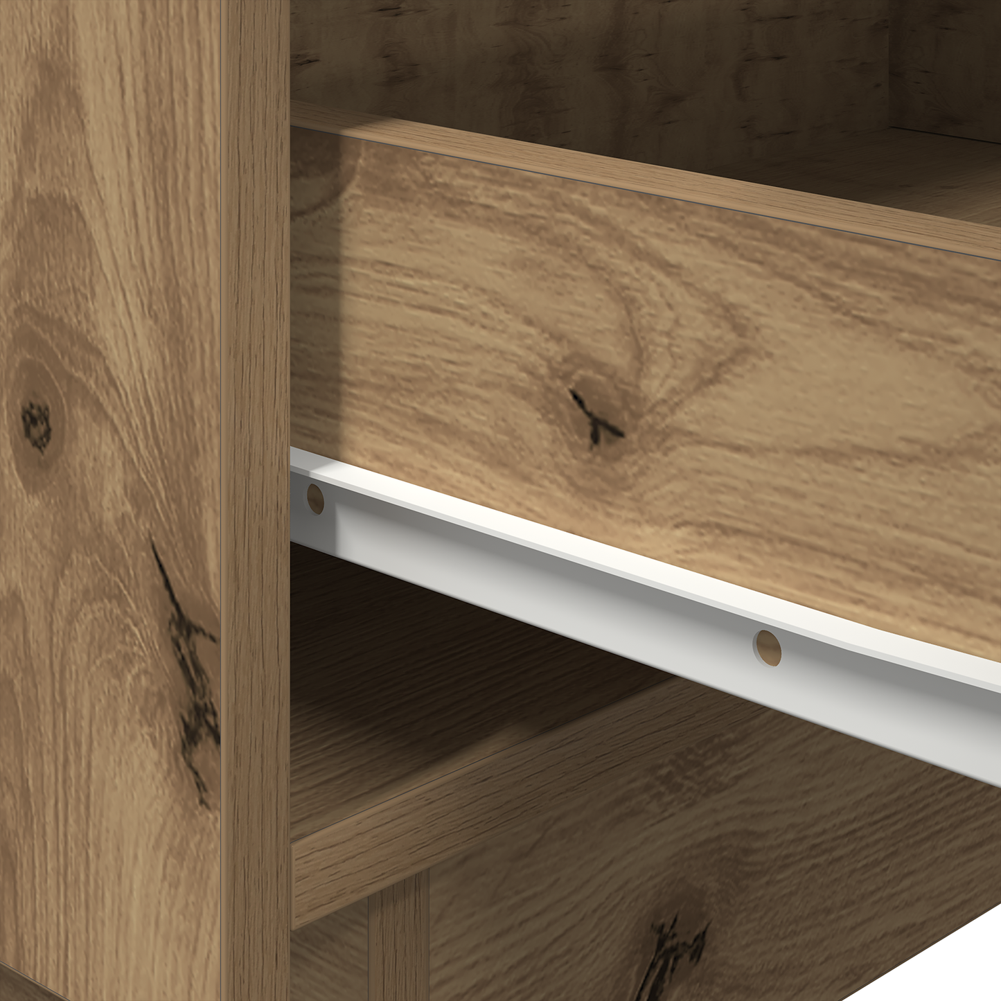 Sengeborde Med Led-Lys 2 Stk Artisan Eg 45X40X55 Cm