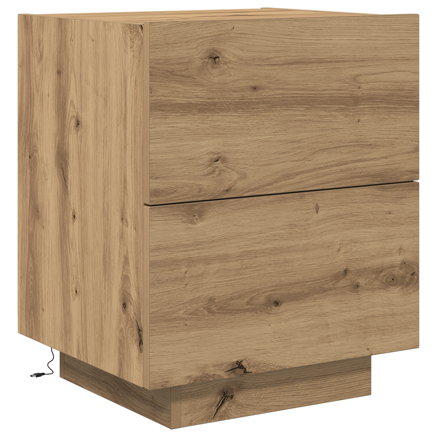 Sengeborde Med Led-Lys 2 Stk Artisan Eg 45X40X55 Cm