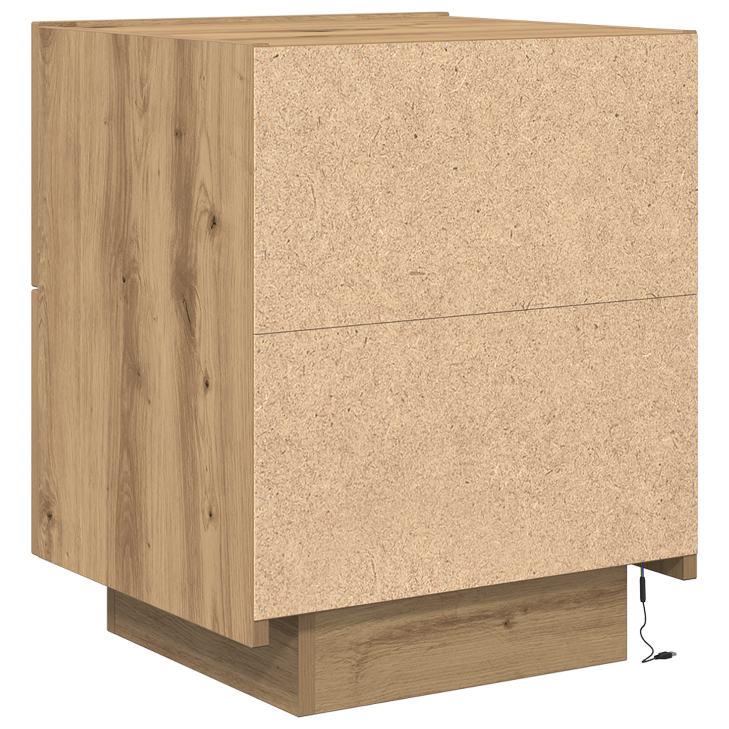 Sengeborde Med Led-Lys 2 Stk Artisan Eg 45X40X55 Cm