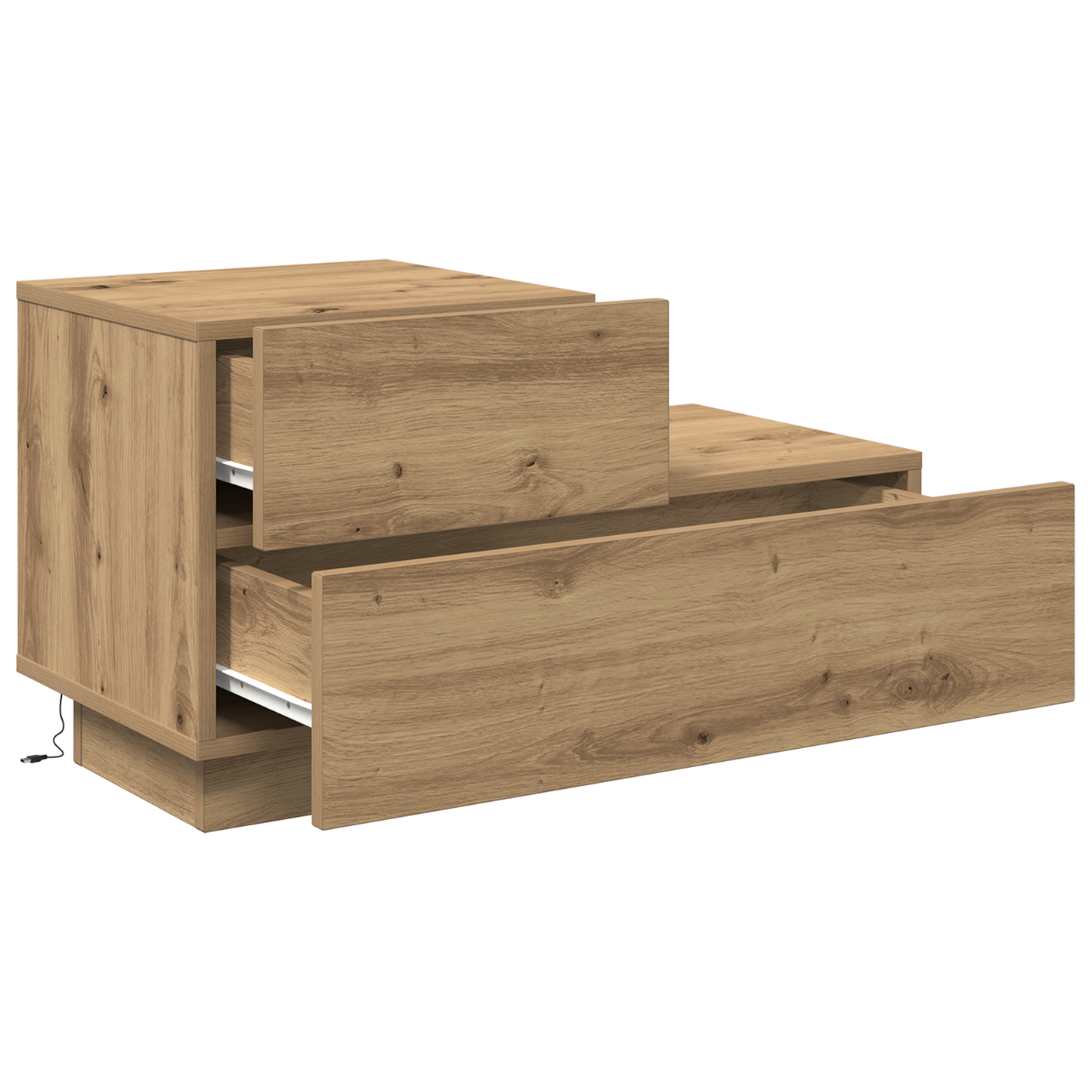 Sengebord Med Led-Lys Artisan Eg 100X36X49 Cm