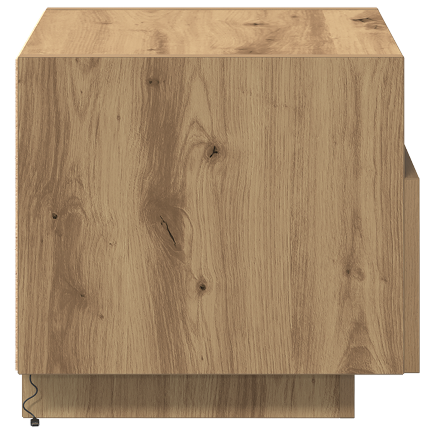 Sengeborde Med Led-Lys 2 Stk. Artisan Egetræ 40X39X37 Cm