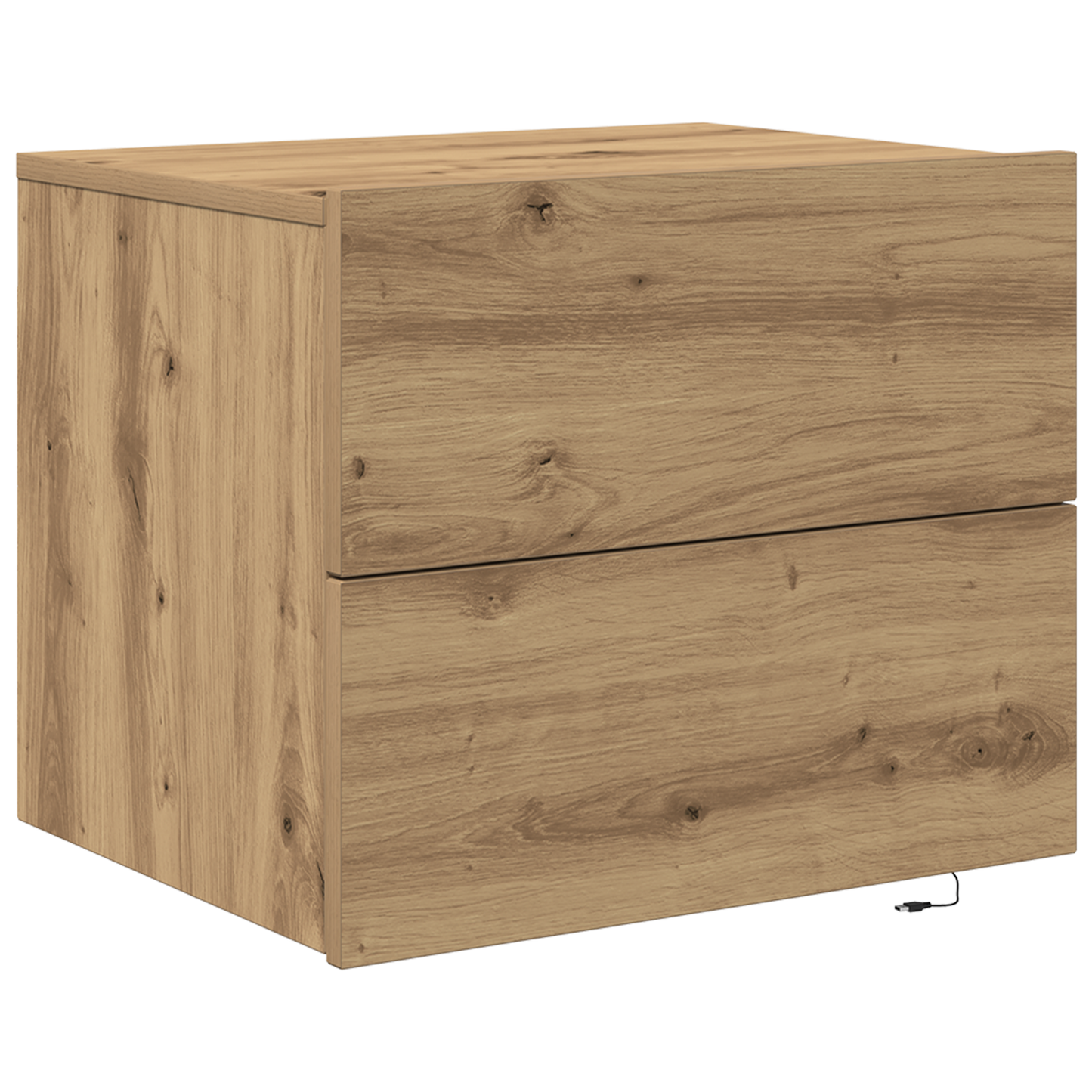 Sengebord Med Led Væghængt Artisan Eg 50X39X41 Cm
