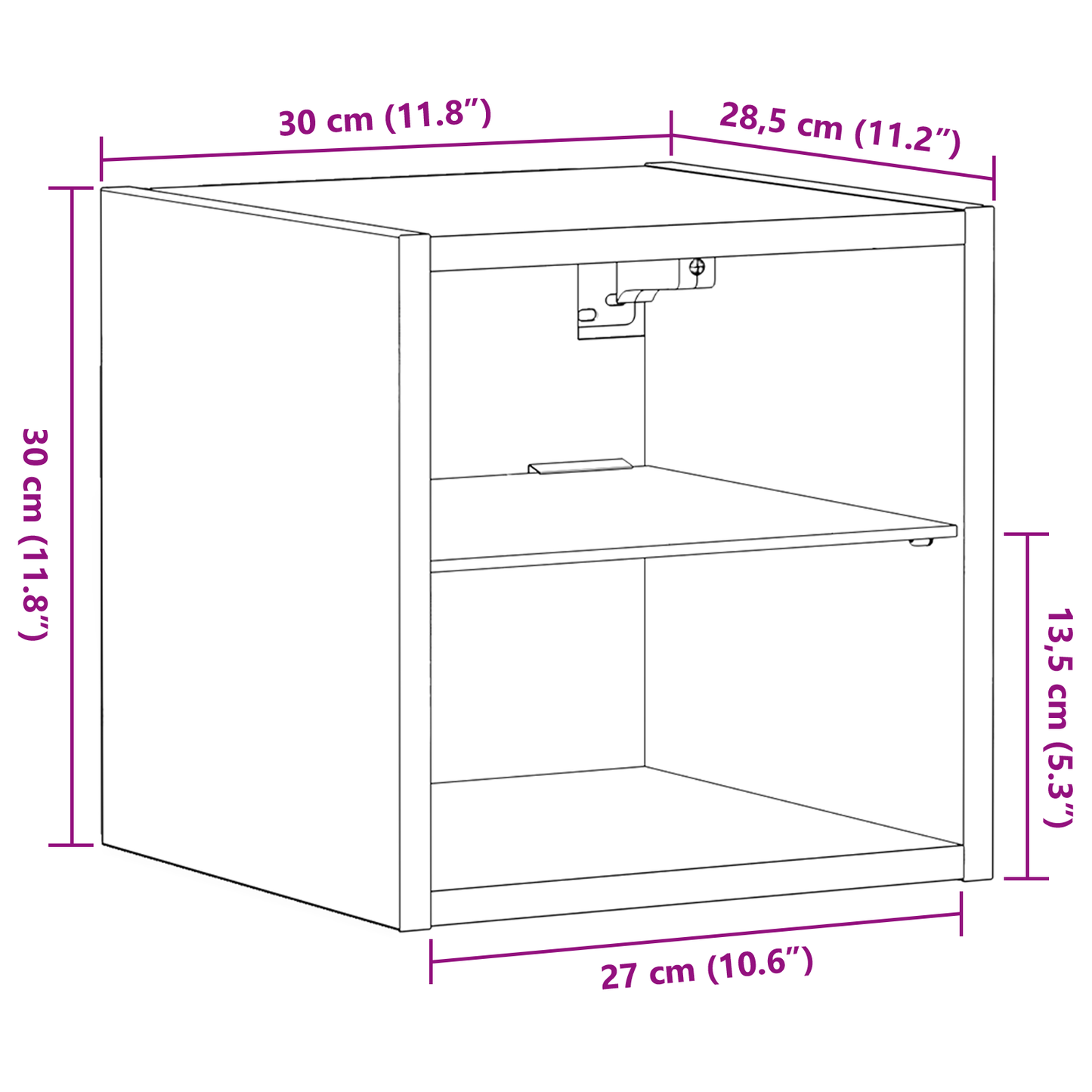 Tv-Skab 2 Dele Sort 30 X 28.5 X 30 Cm Konstrueret Træ