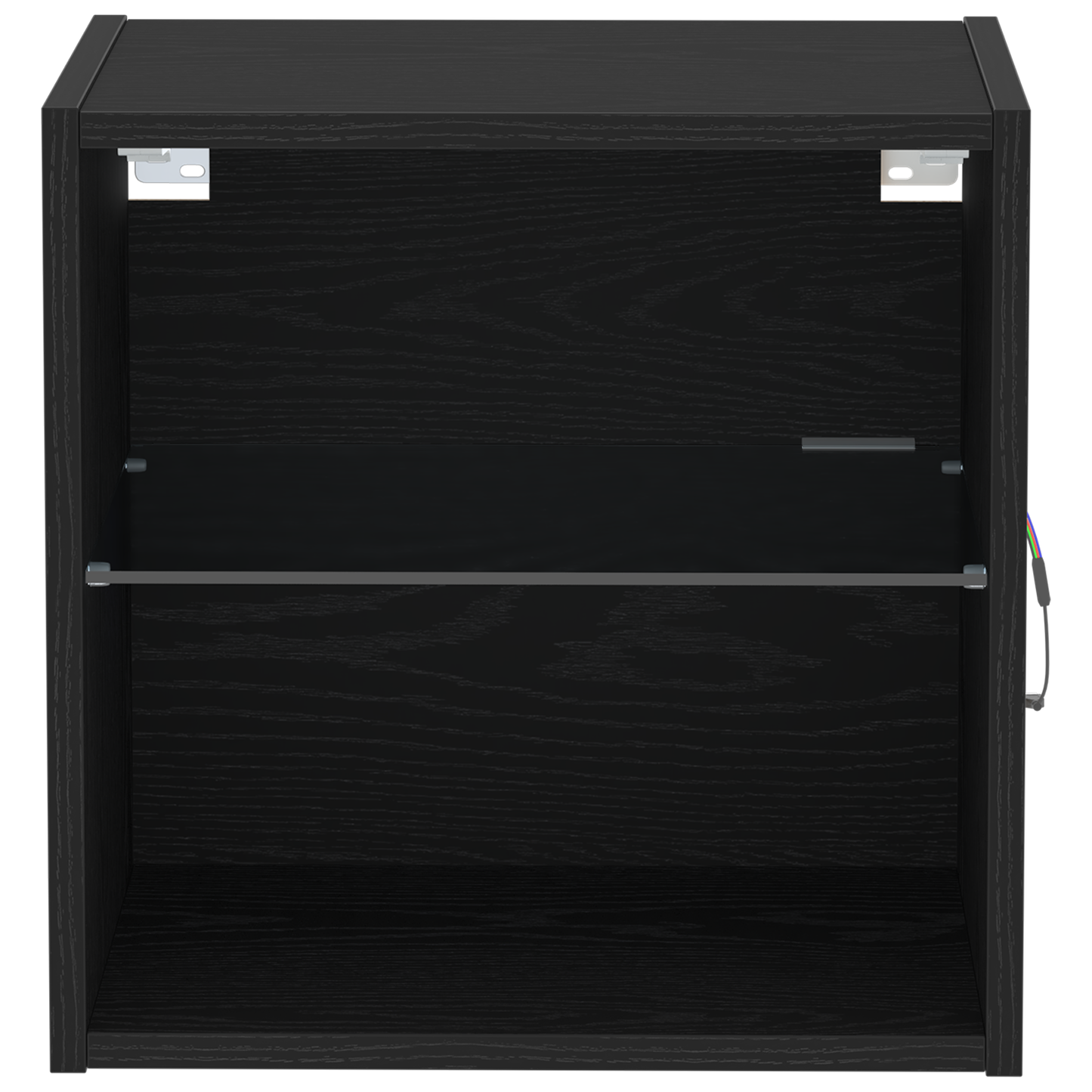 Flydende Hylde 2 Stk Sort Eg 40X28,5X40 Cm Ingeniørtræ