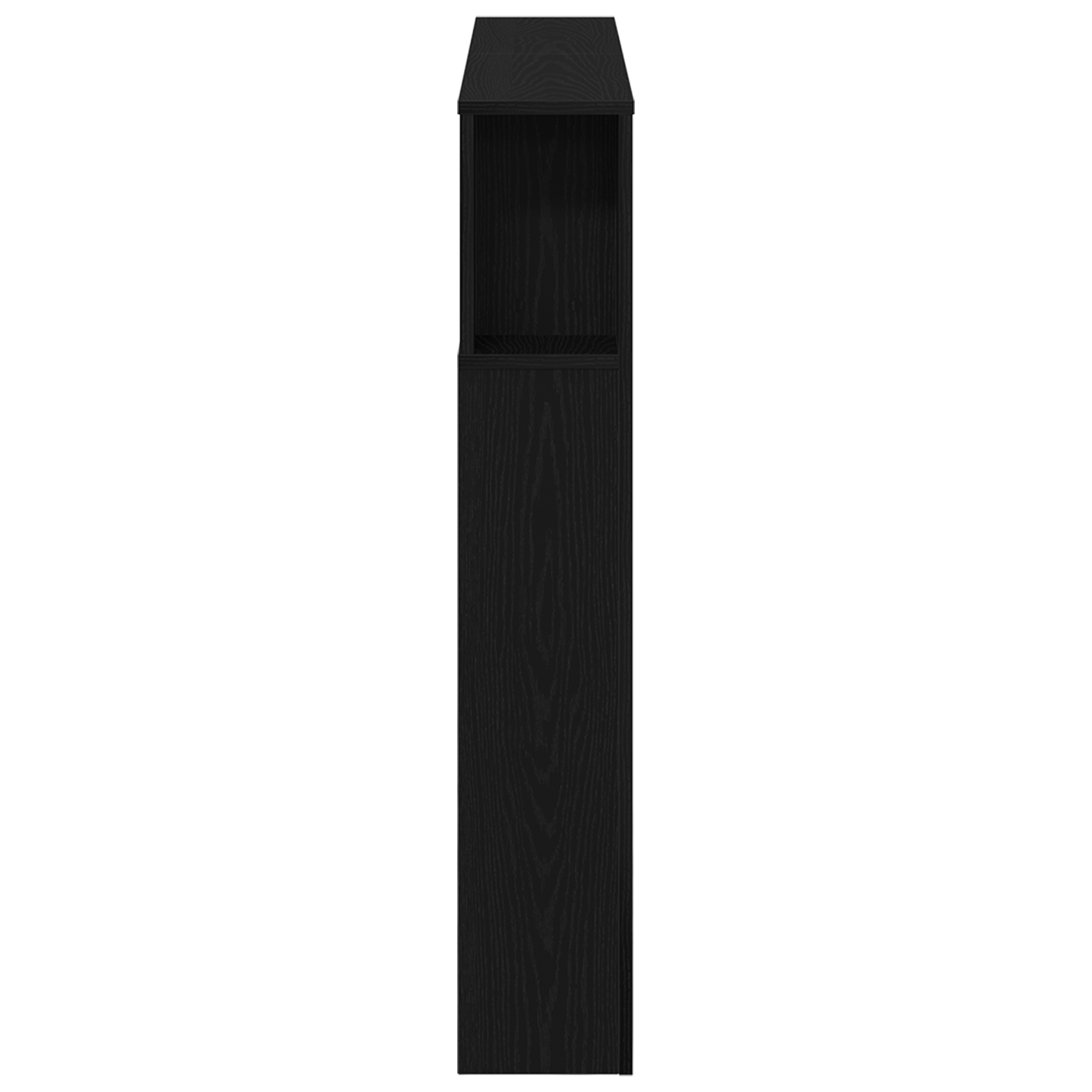 Opbevaringshovedgærde Med Led-Lys Sort Egetræ 120X18,5X103,5 Cm
