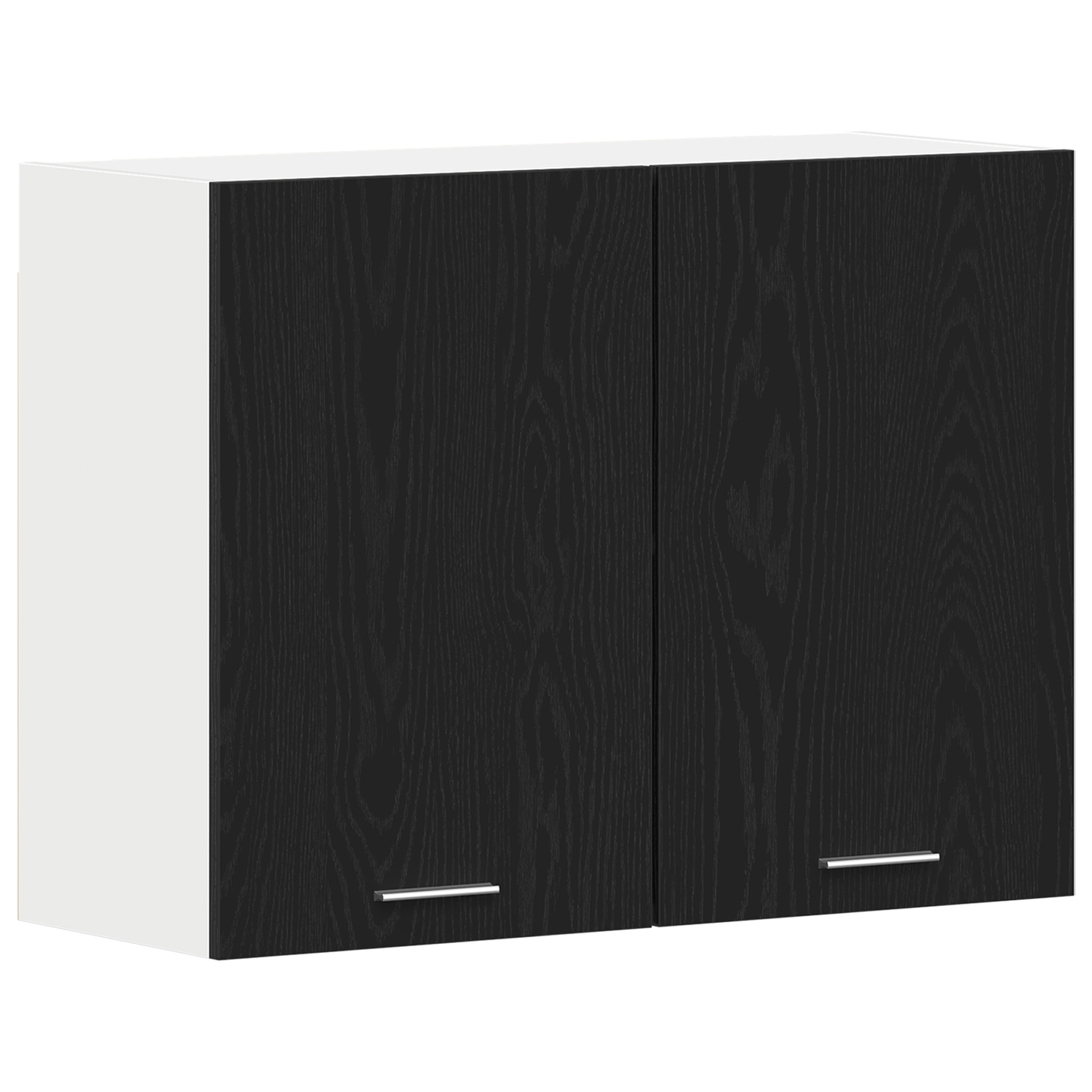 Sort Eg Hængeskab - 80X31X60 Cm - Lavet Af Konstrueret Træ