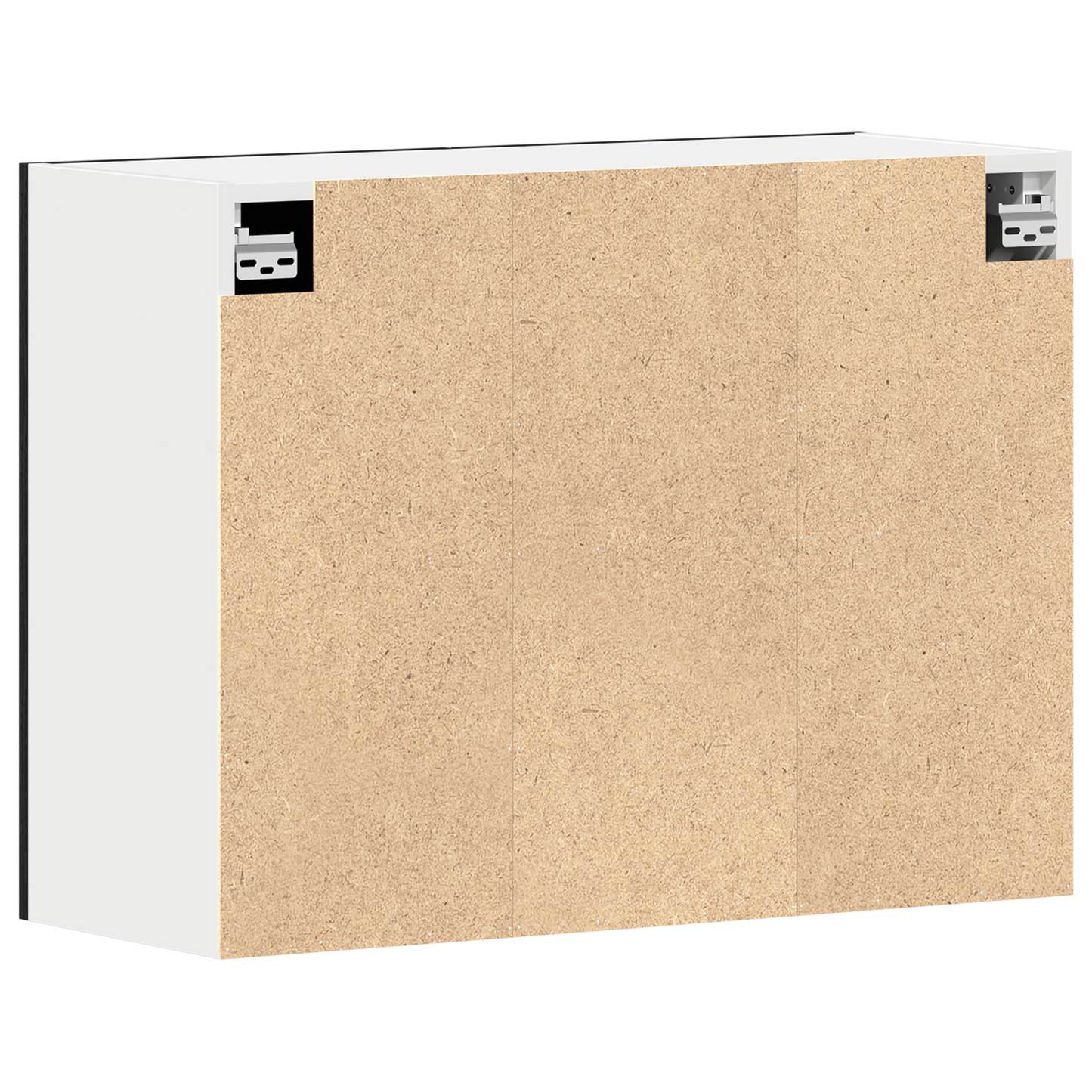 Sort Eg Hængeskab - 80X31X60 Cm - Lavet Af Konstrueret Træ