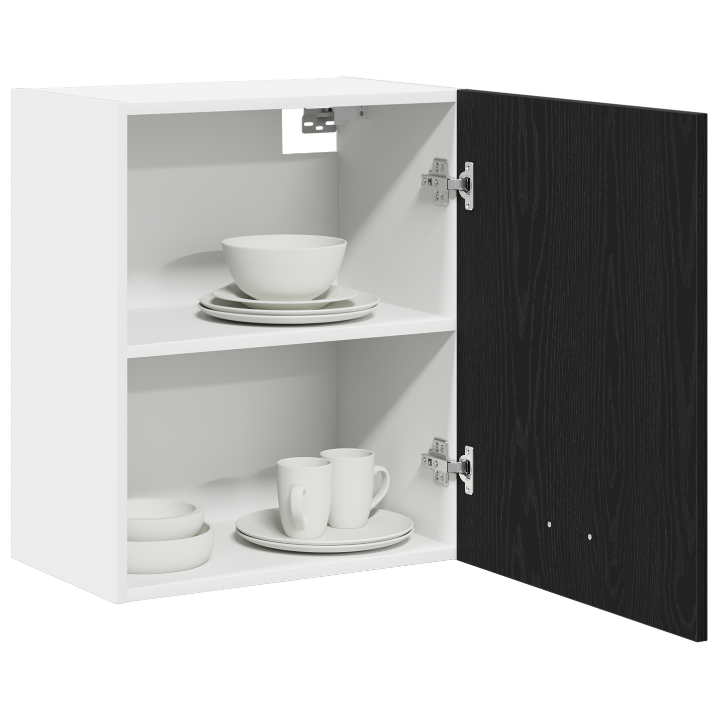 Hængende Skabe - 2 Pak - Sort Eg, 100X31X60 Cm - Fremstillet Af Konstrueret Træ