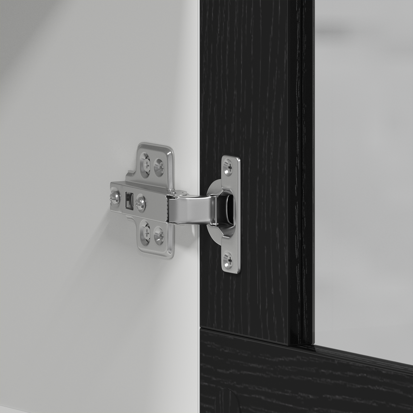 Sort Eg Hængende Glaskabinet 80X31X60 Cm Fremstillet Af Konstrueret Træ
