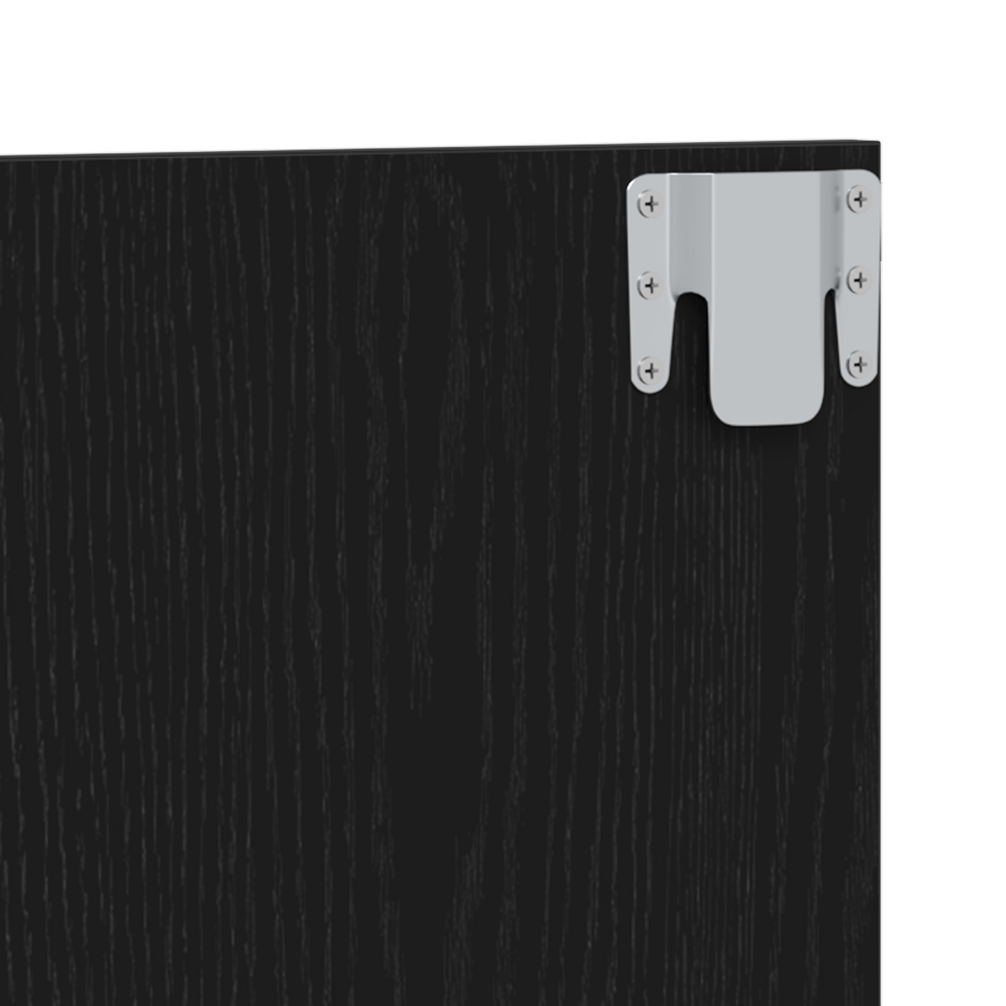 Seng Hovedgærde Sort Eg 120X1,5X80 Cm Konstrueret Træ