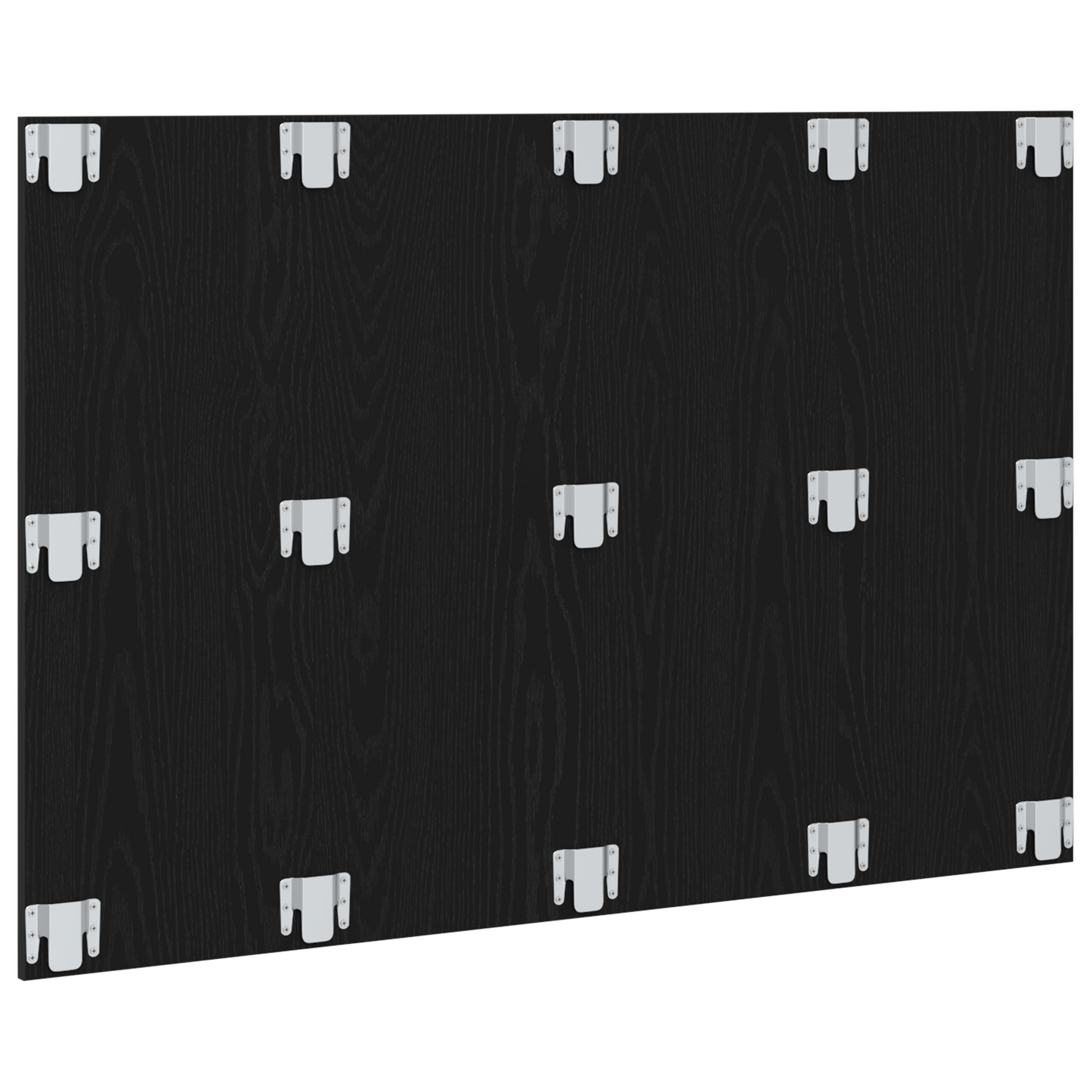 Seng Hovedgærde Sort Eg 120X1,5X80 Cm Konstrueret Træ