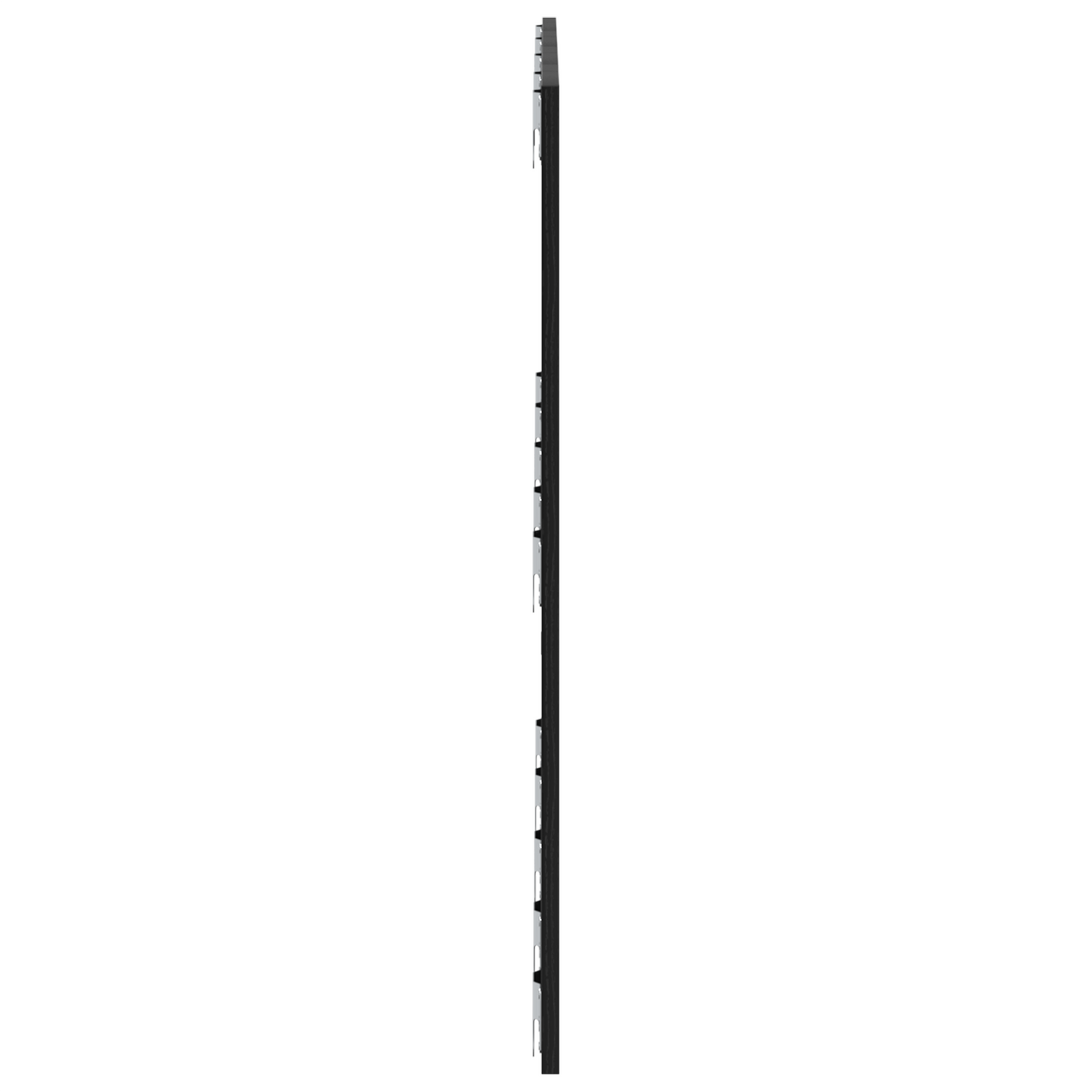 Seng Hovedgærde Sort Eg 120X1,5X80 Cm Konstrueret Træ