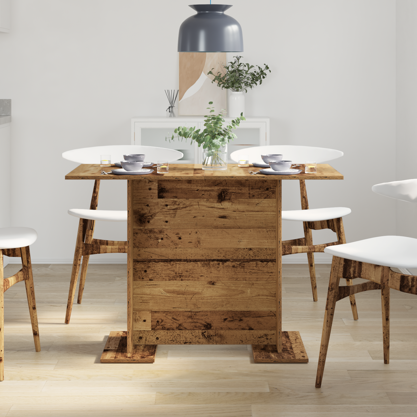 Spisebord Gammelt Træ 110X60X75 Cm Konstrueret Træ