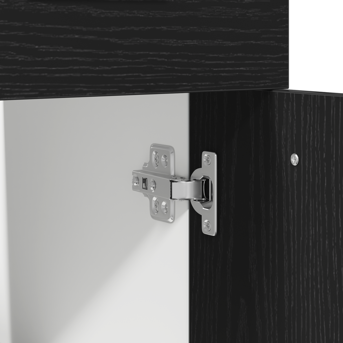 Sort Eg Skuffe Bundskab - 30X46X81.5 Cm