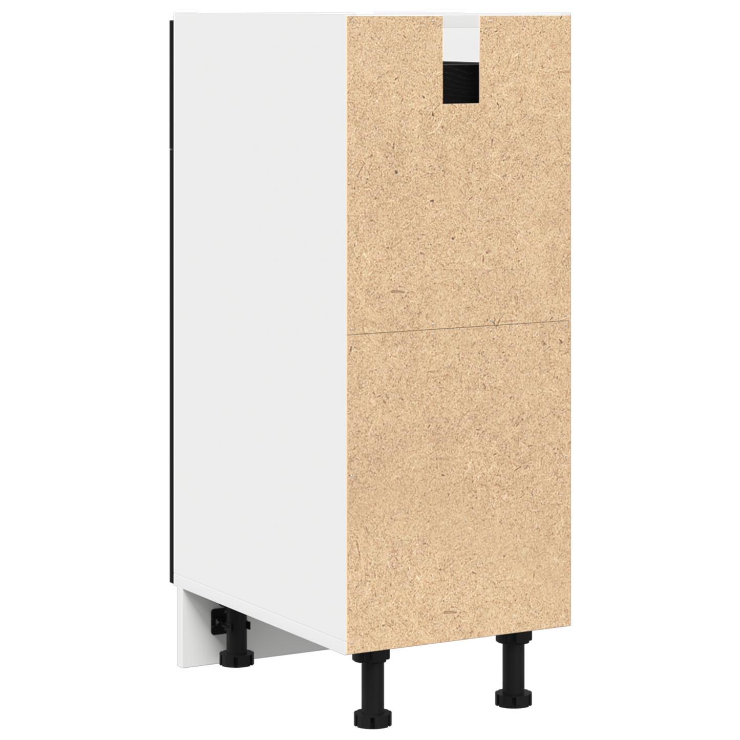 Sort Eg Skuffe Bundskab - 30X46X81.5 Cm