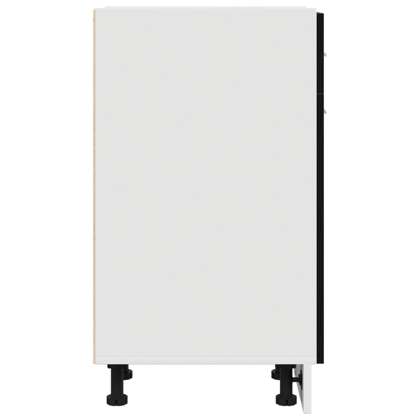 Sort Eg Skuffe Bundskab - 30X46X81.5 Cm