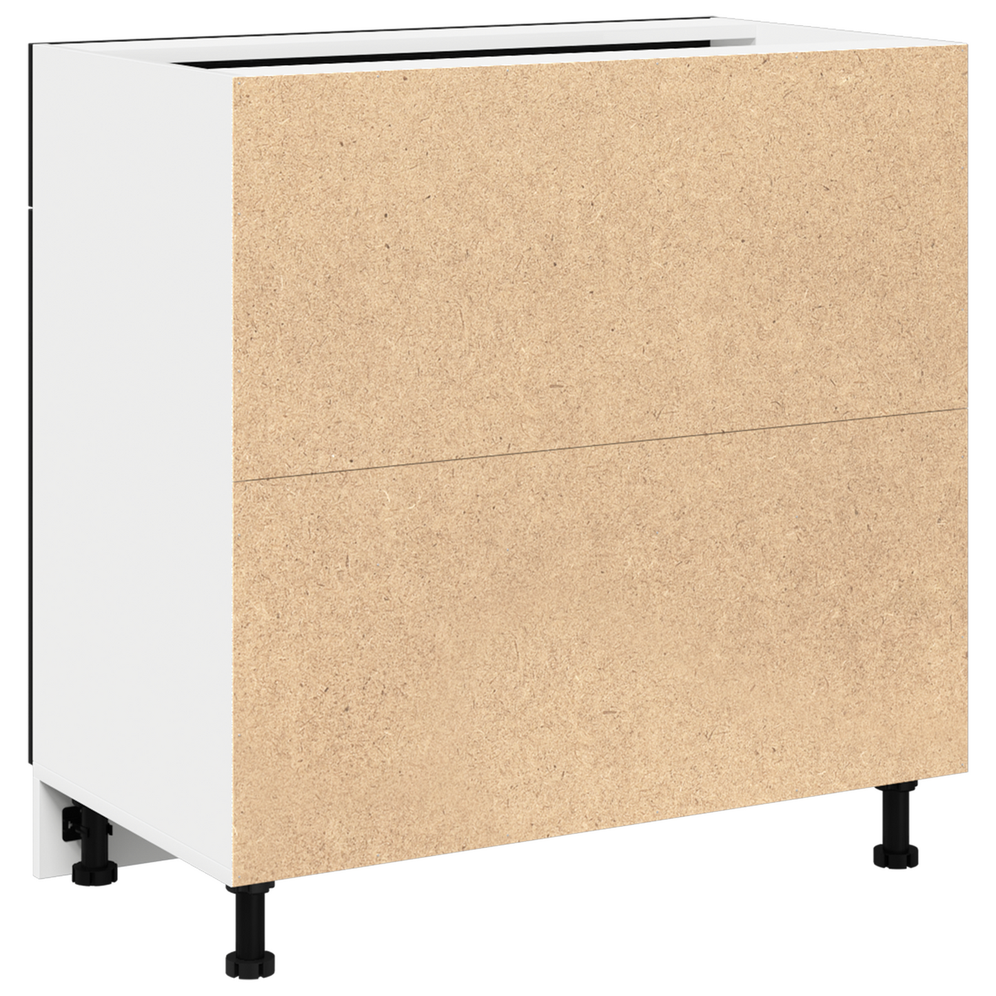 Skab Med Skuffe I Sort Eg, 80X46X81.5 Cm, Lavet Af Konstrueret Træ