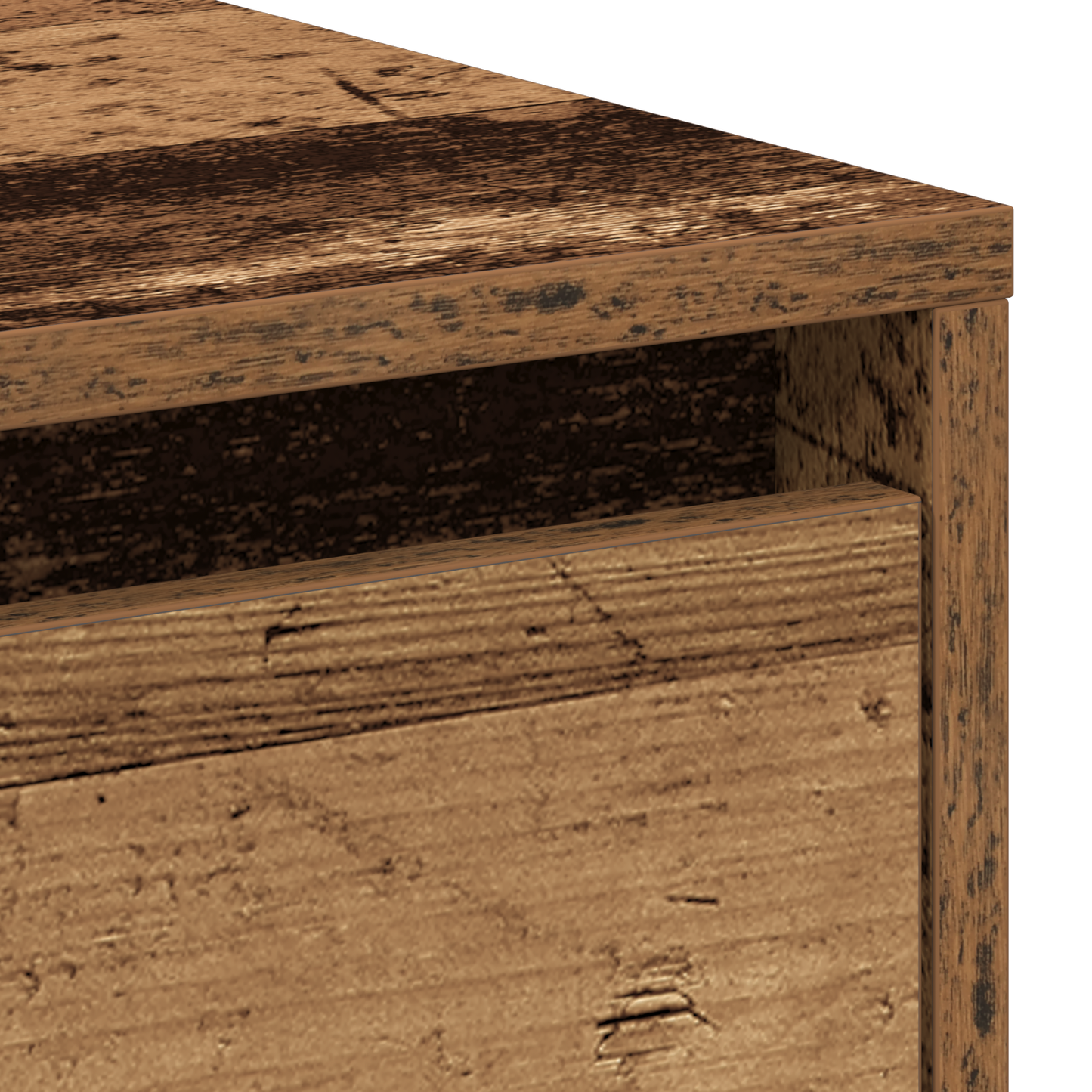 Sengebord 2 Stk Gammelt Træ 45X34X45 Cm Ingeniørtræ