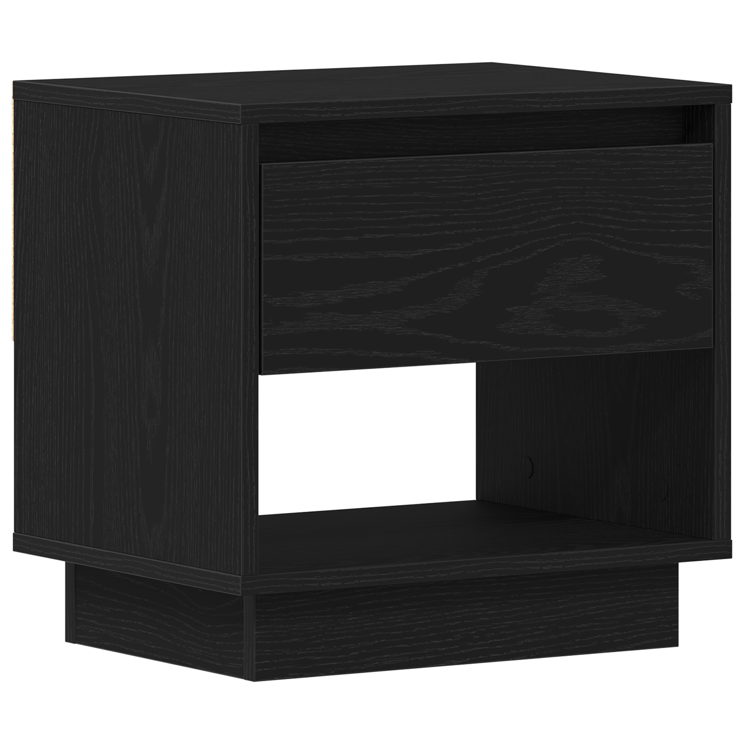 Sengebord 2 Stk Sort Eg 45X34X49 Cm Konstrueret Træ