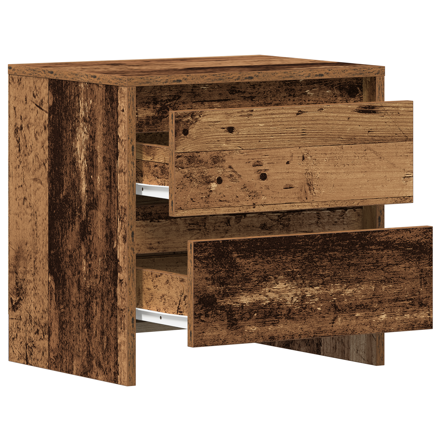 Sengebord 2 Stk Gammelt Træ 45X34X44,5 Cm Konstrueret Træ