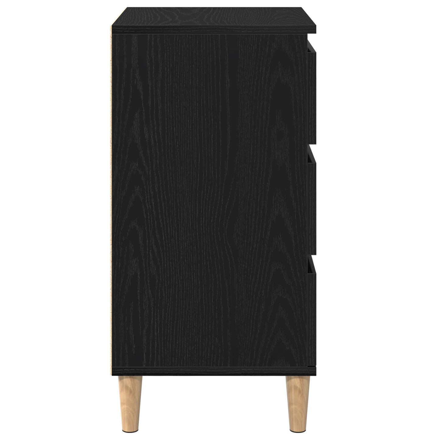 Sengebord Sort Eg 40X35X70 Cm Konstrueret Træ