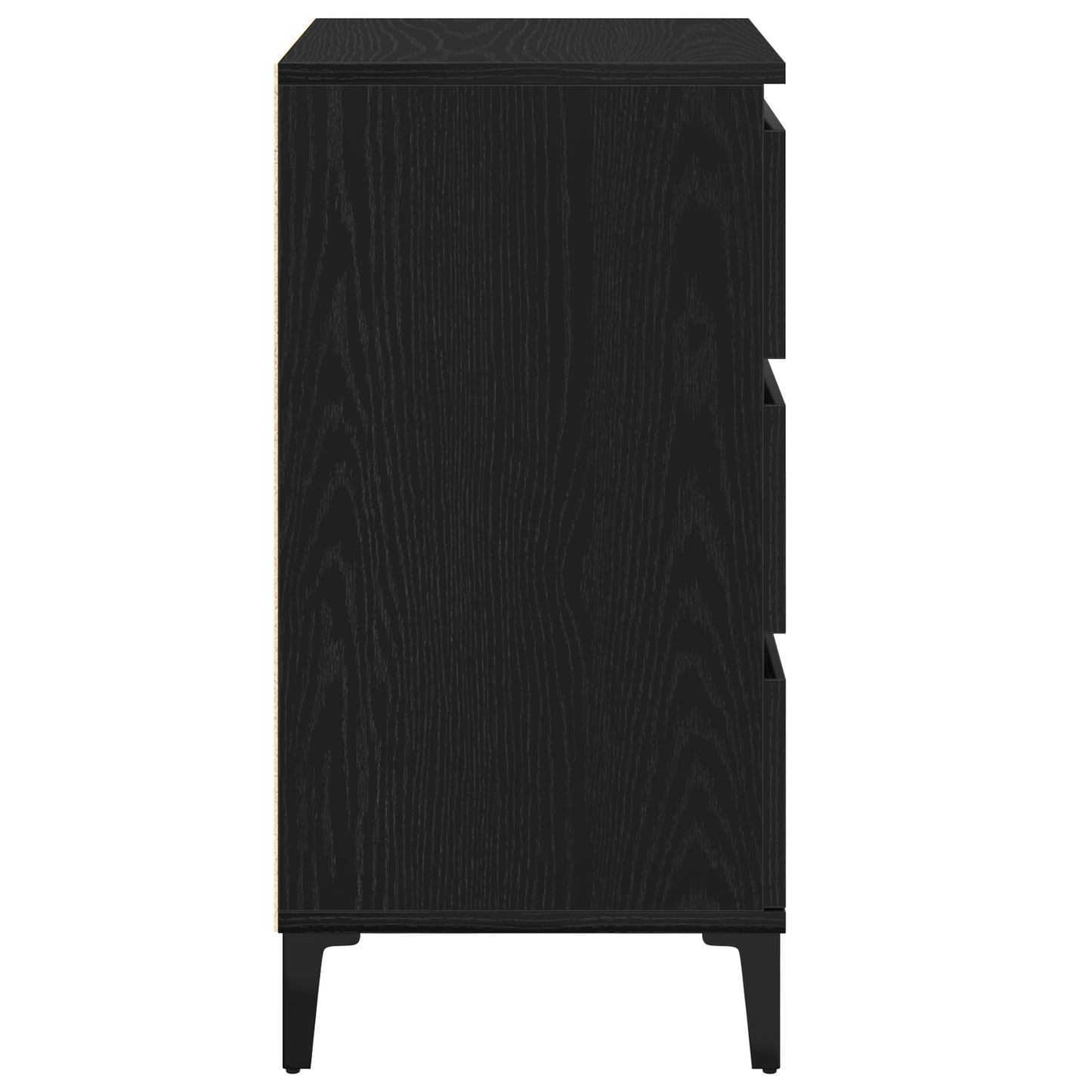 Sengebord Sort Eg 40X35X70 Cm Konstrueret Træ