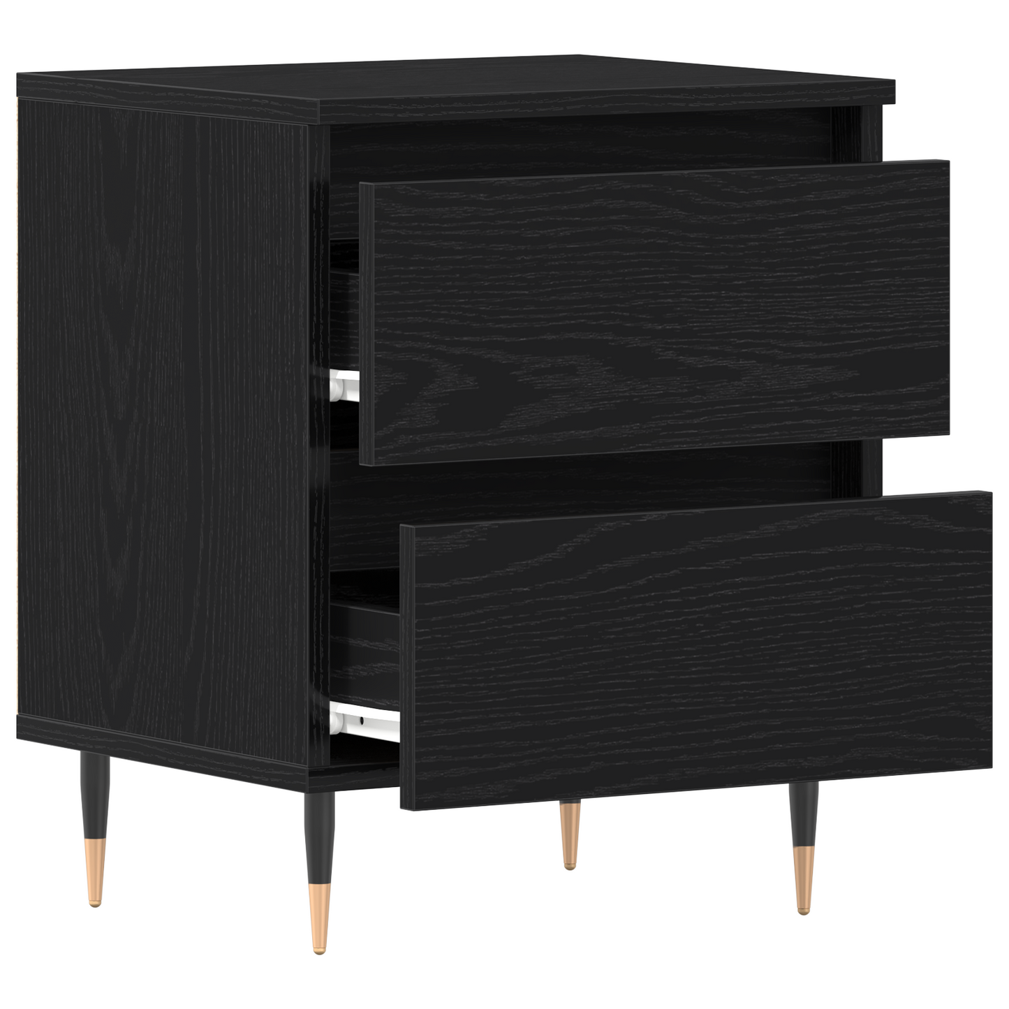 Natskabe 2 Stk Sort Eg 40X35X50 Cm Ingeniørtræ